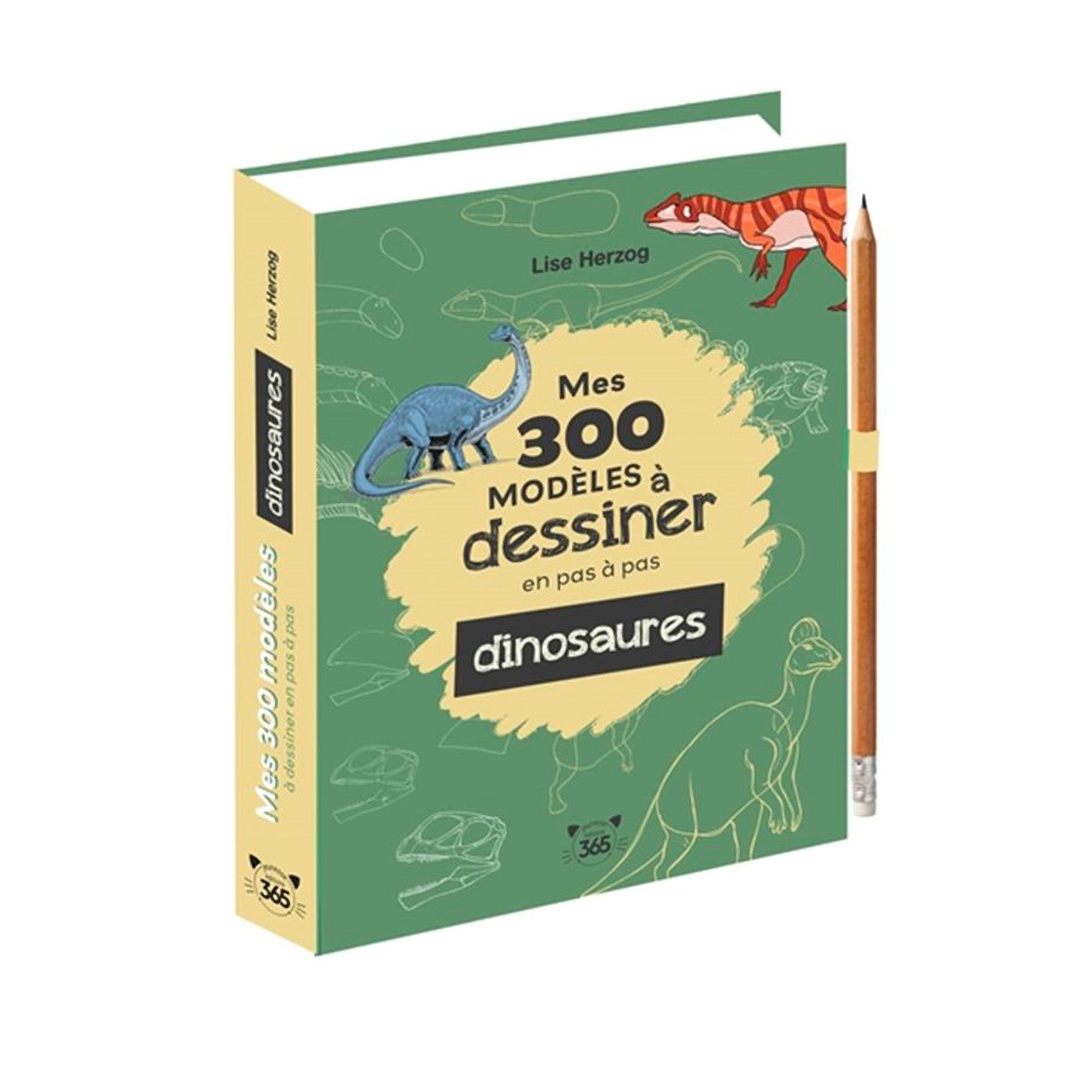 300 Step-by-Step Dinosaur Drawing Models - French Edition