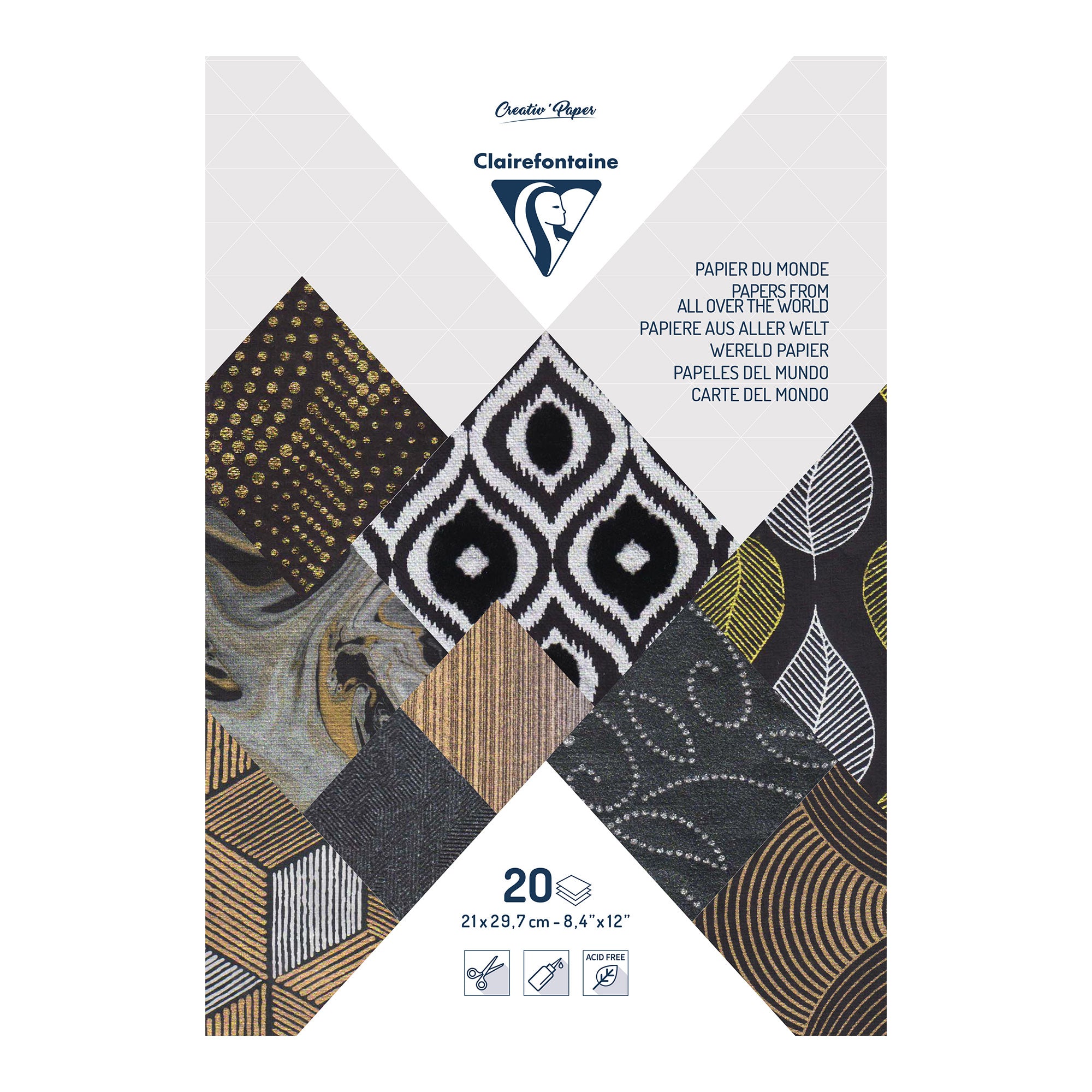 Gorgeous A4 Metallic Black Artisanal Paper Pack