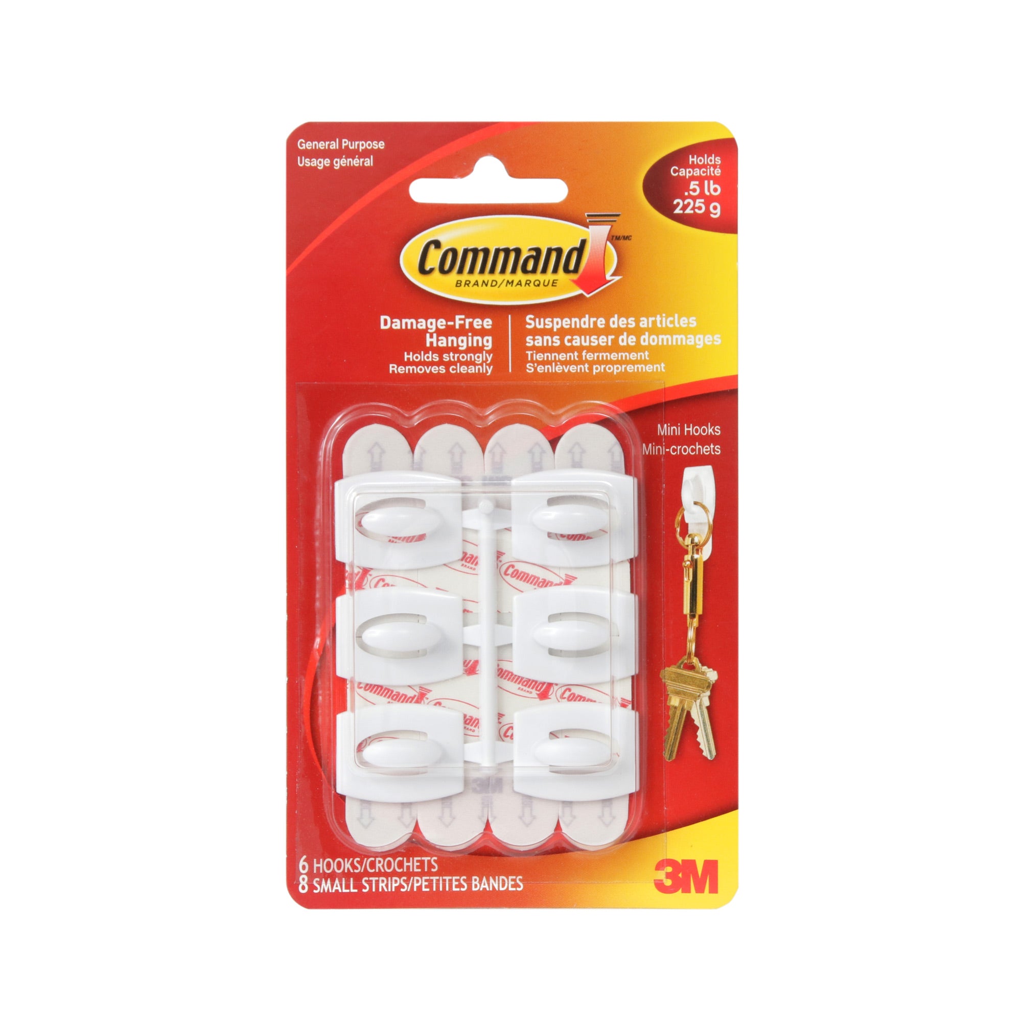 6-Pack White Command Mini Hooks - Hang with Confidence!