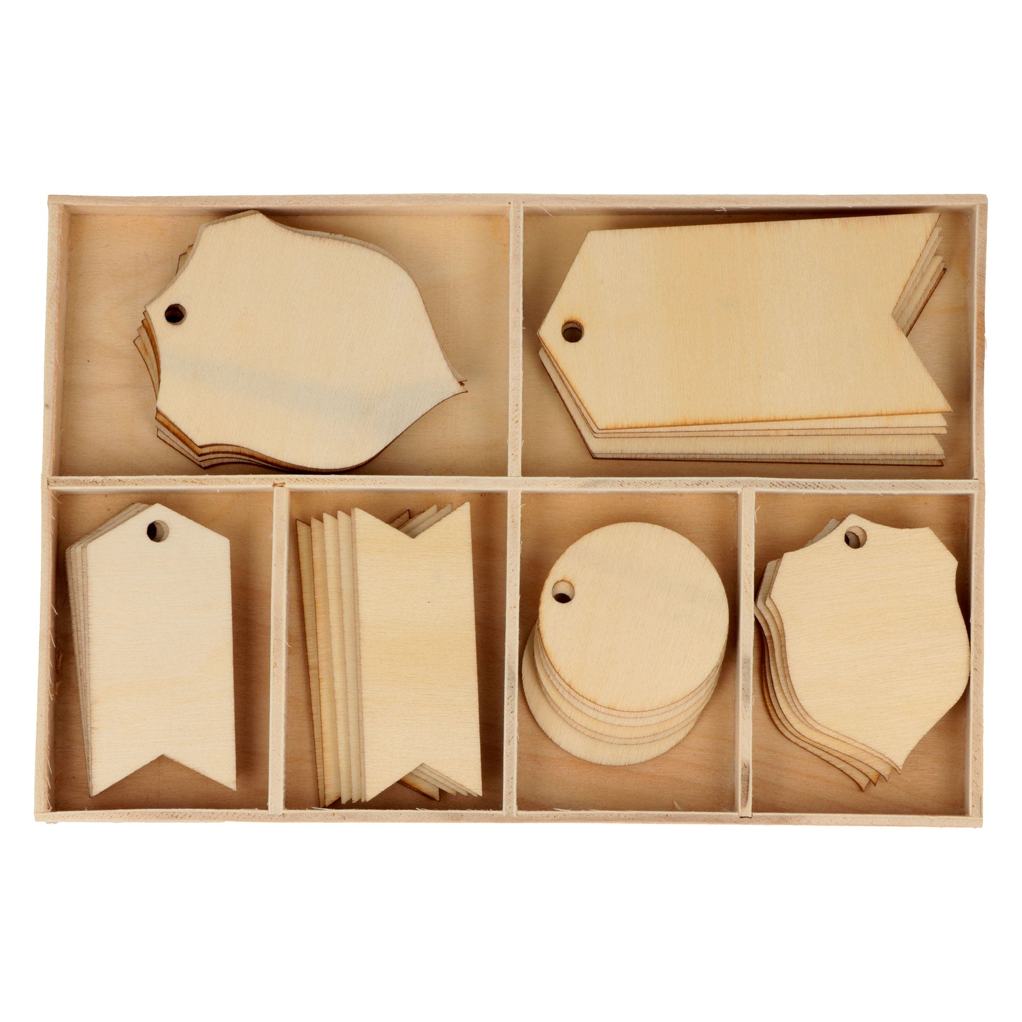 Magical 36-Piece Wooden Christmas Label Set