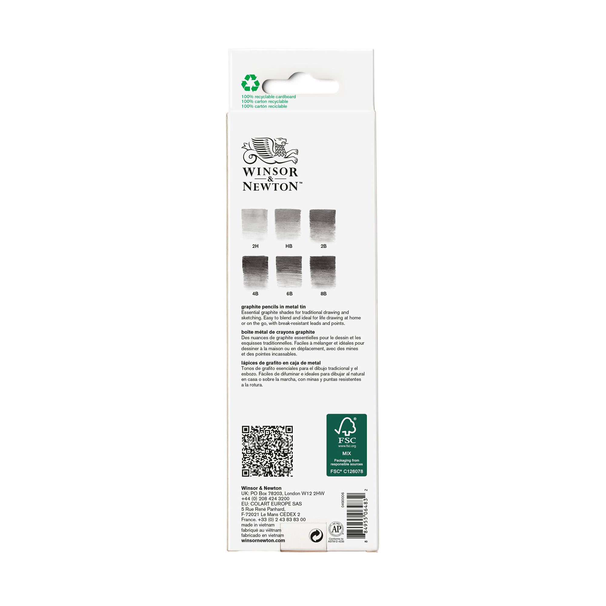 6-Pack Winsor & Newton Studio Graphite Pencils - Your Sketching Essential