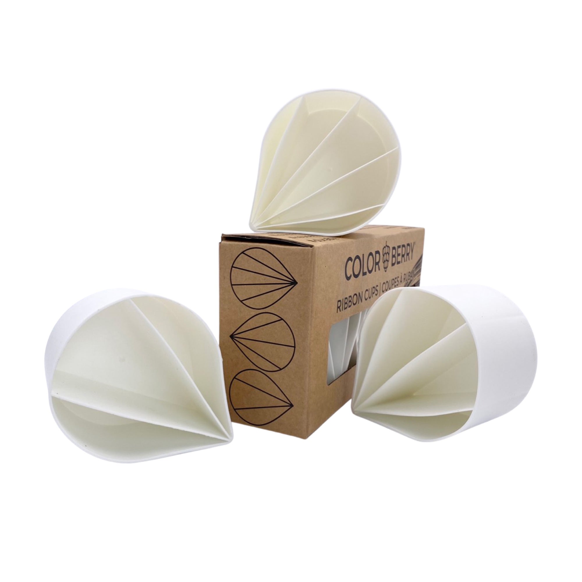 3-Pack COLORBERRY Ribbon Cups - Ideal for Resin Art
