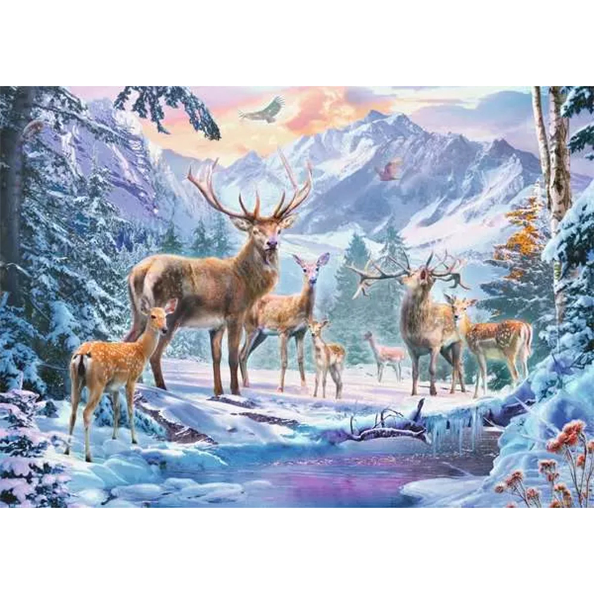 Enchanting Adult Winter Deer Puzzle - 1,000 Pieces