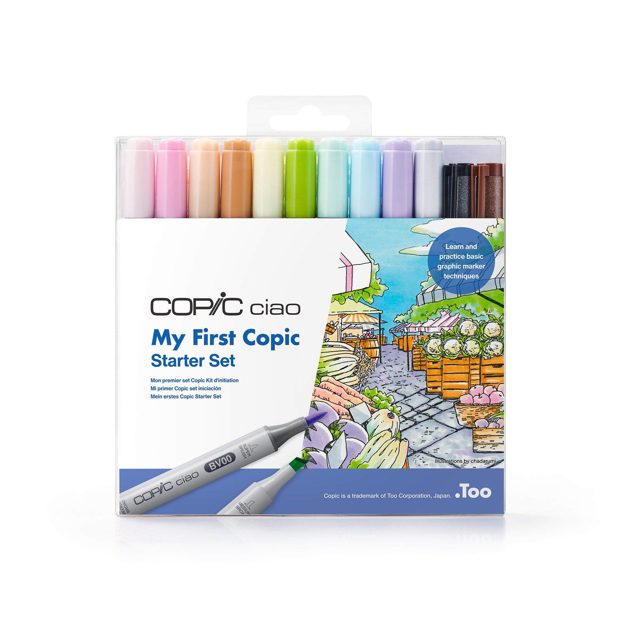 Copic Ciao Markers - Unleash Your Creativity with 12-Piece Starter Set