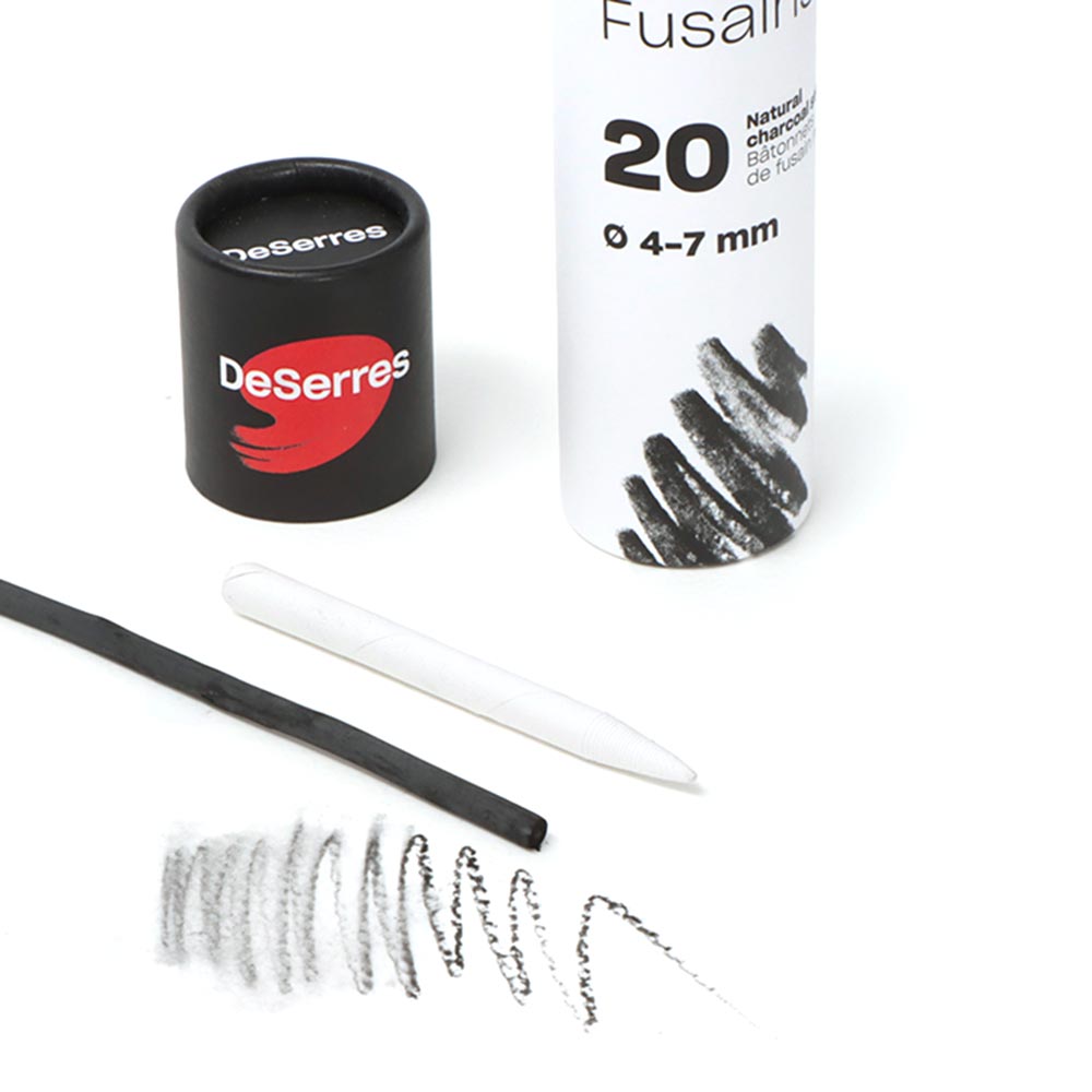 20-Pack Premium Willow Charcoal Sticks for Artistic Creations