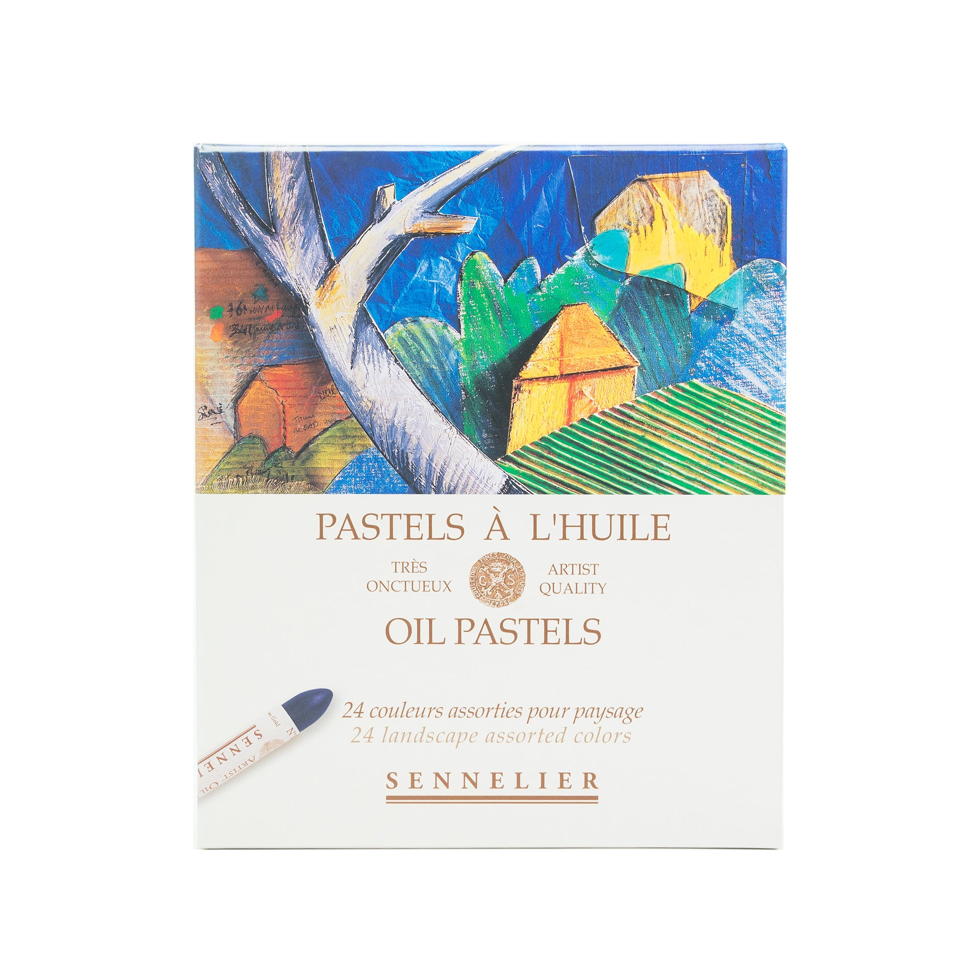 24-Piece Landscape Oil Pastel Set - Unleash Your Creativity!
