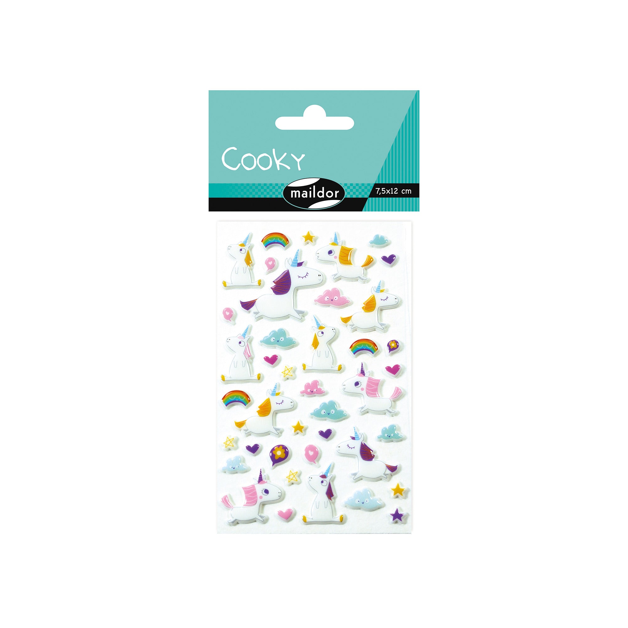 Magical 3D Unicorn Cooky Stickers