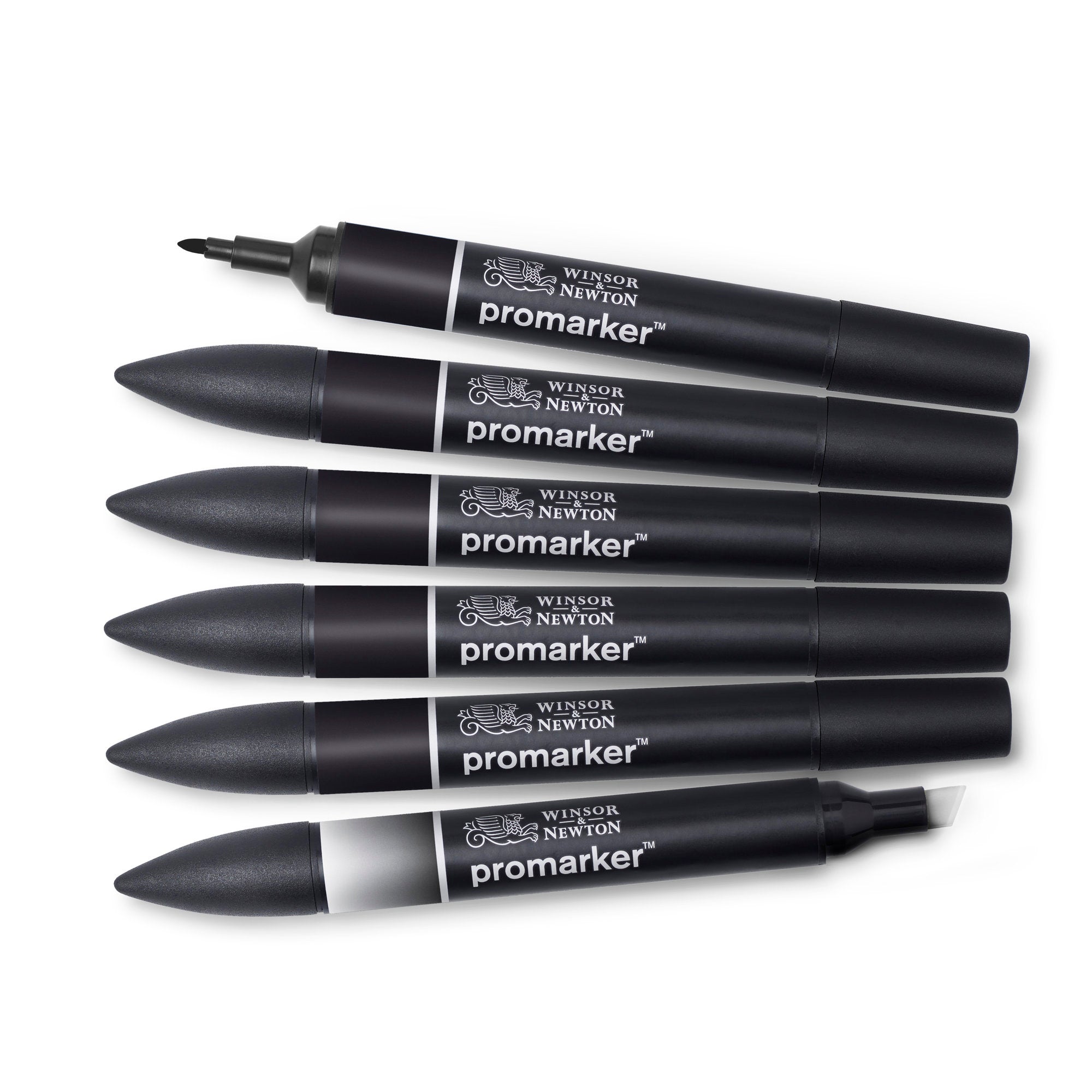 6-Piece Double-Tip Promarker Marker Set: Unleash Your Creativity with Black & Blender
