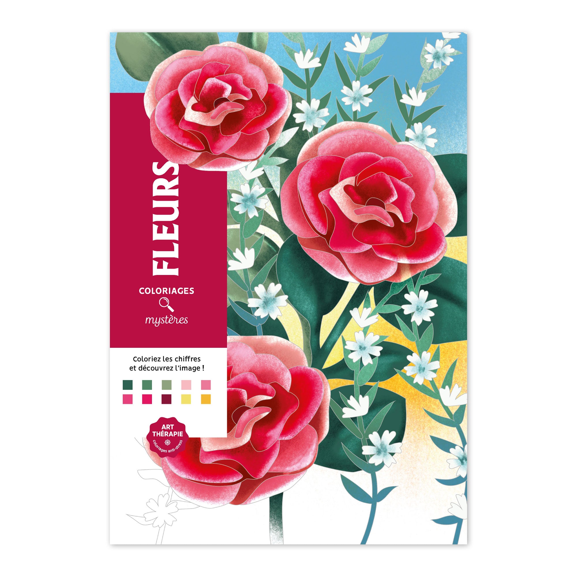 Coloriages: Enchanting French Flower Coloring Book