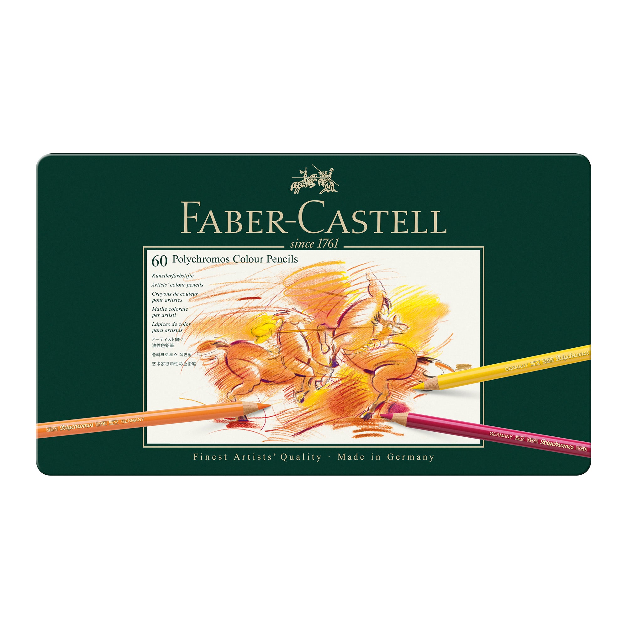 Faber-Castell 60-Pack Polychromos Coloured Pencils - Vibrant Art Supplies