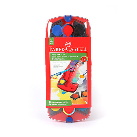 Faber-Castell 12-Colour Watercolour Set with Click-Together Pans