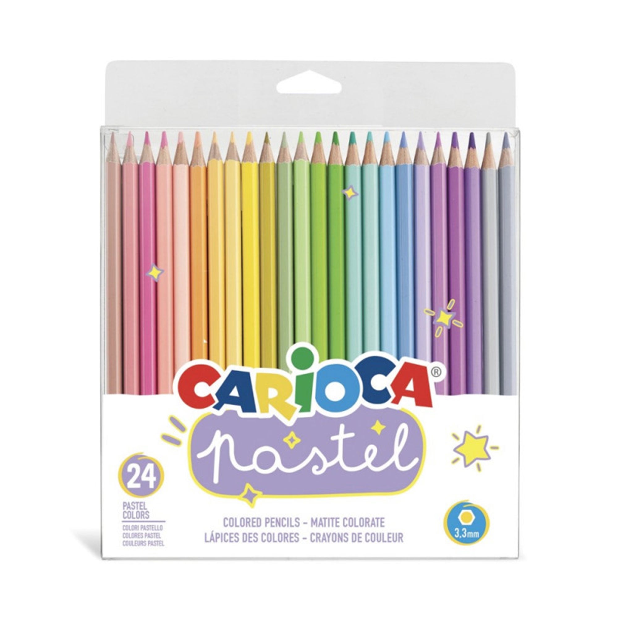 Carioca 24-Pack Pastel Coloured Pencils - Unleash Your Creativity!