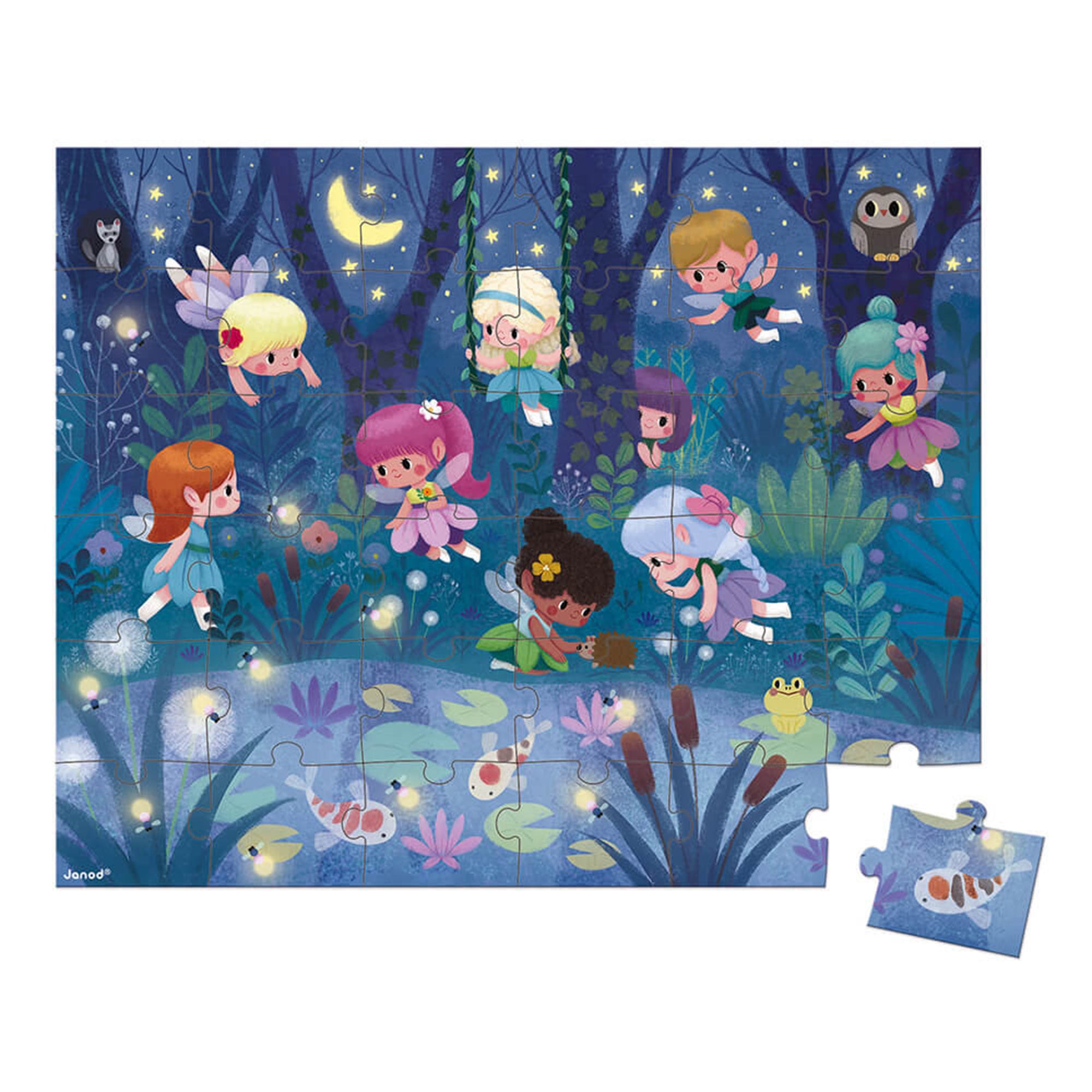 Enchanting 36-Piece Fairy & Waterlily Puzzle