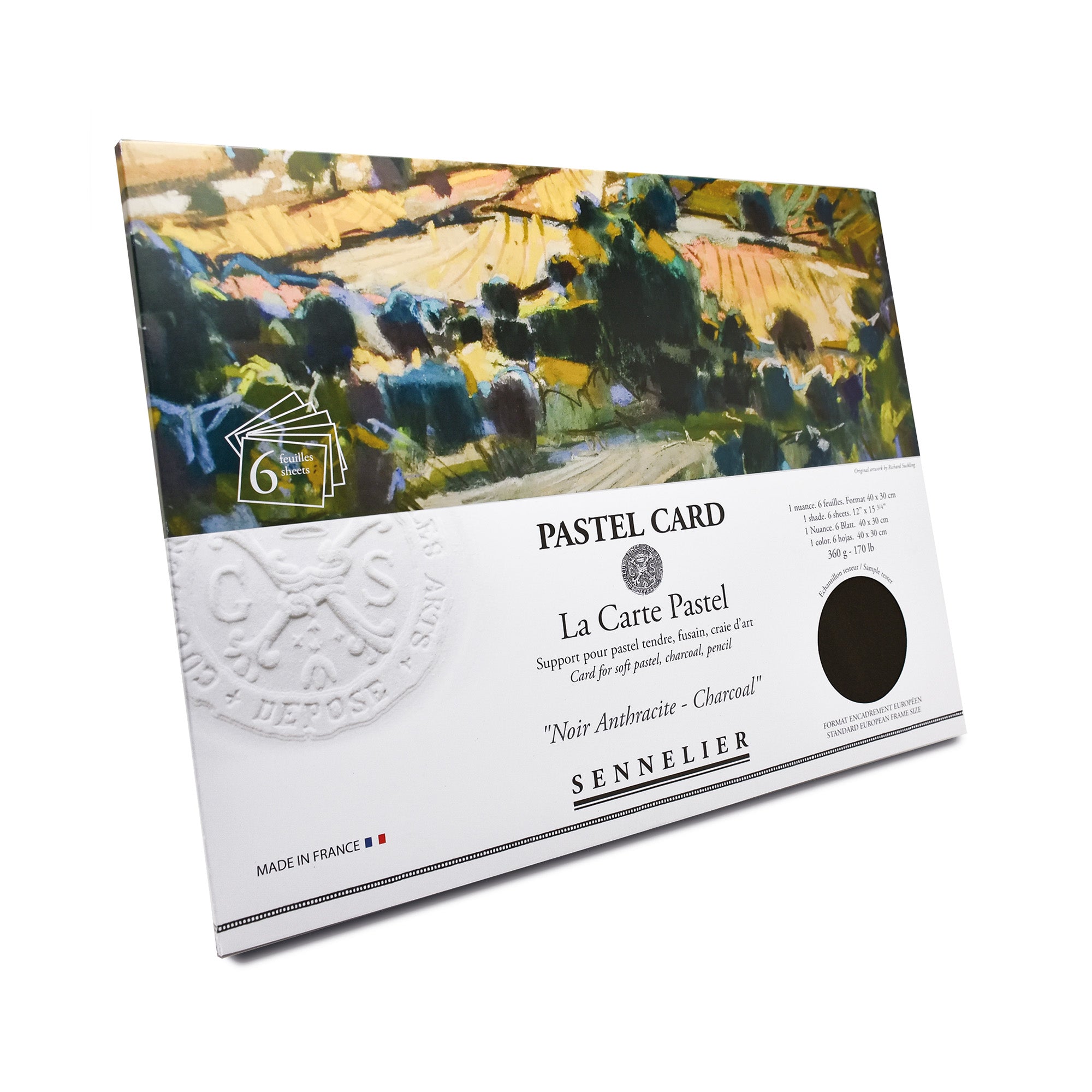 Stunning 6-Pack Pastel Cards in Charcoal Shade