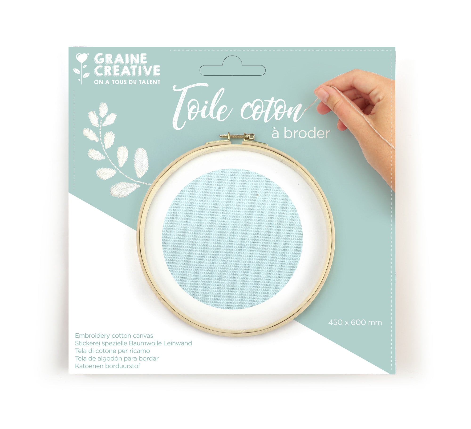 Gorgeous Dark Blue Cotton Embroidery Canvas - 45 x 60 cm! Grab Yours Now!