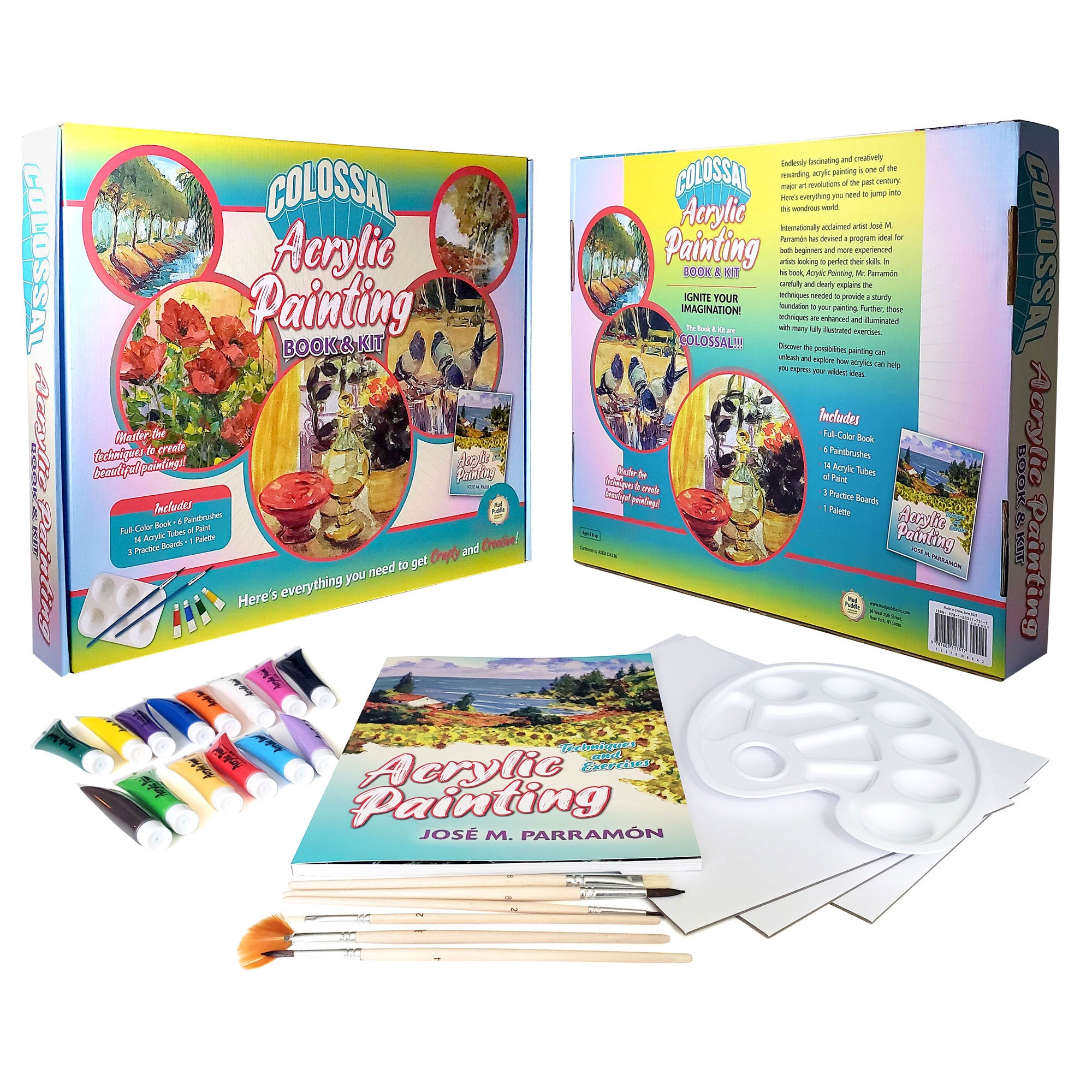 Ultimate Acrylic Painting Book & Kit: Dive into Art!