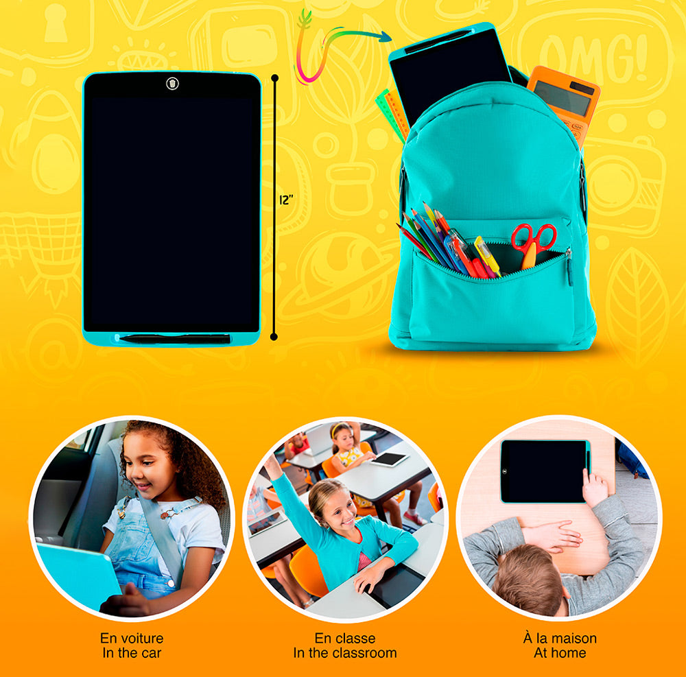 12-Inch Colorful Erasable Doodle Tablet - Unleash Creativity!