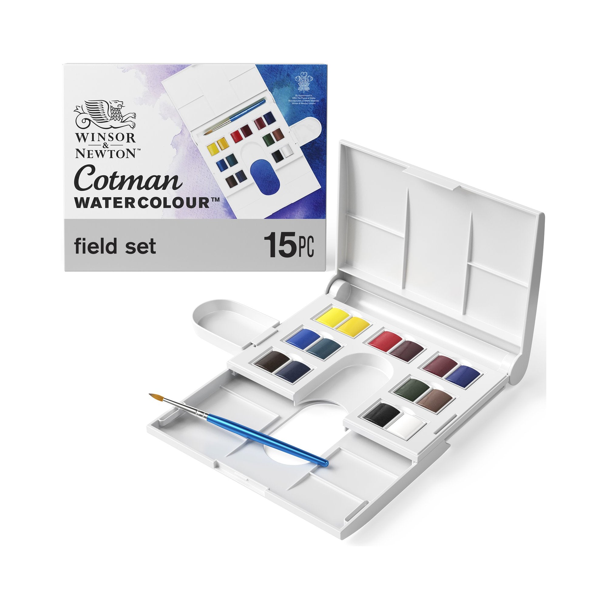 Cotman Watercolour Kit - 14 Half Pans: Your Ideal Outdoor Painting Companion