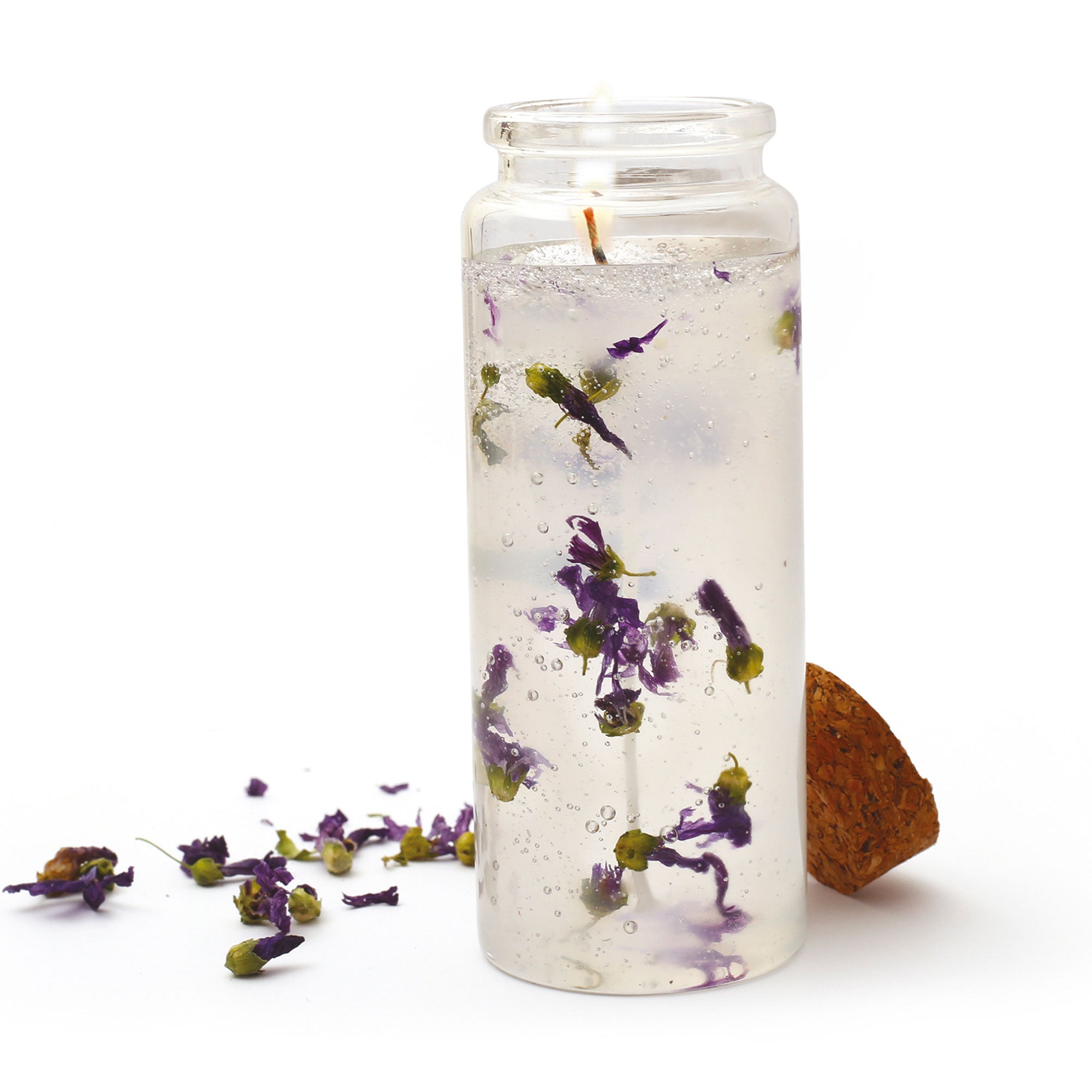 Enchanting Colourless Crystal Gel Candle Kit with 2 Wicks