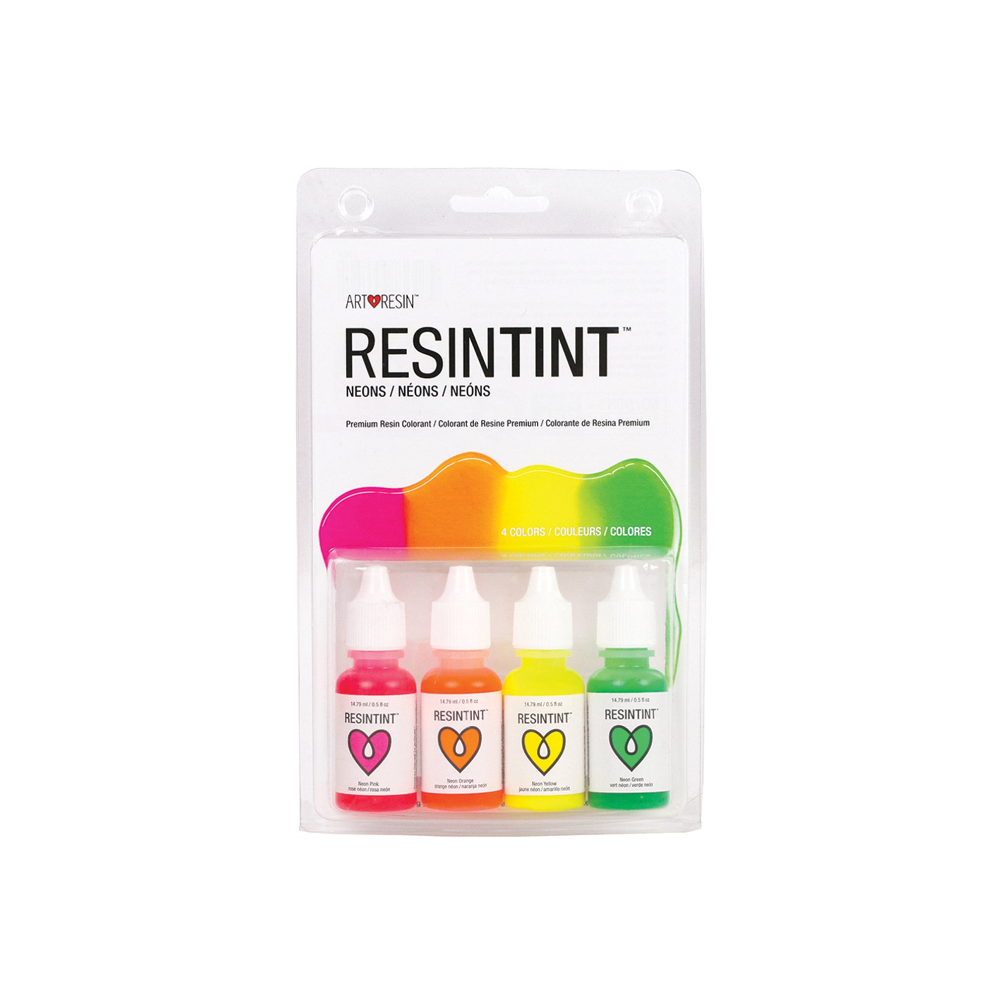 Neon ResinTint 4-Pack: Vibrant Colors!