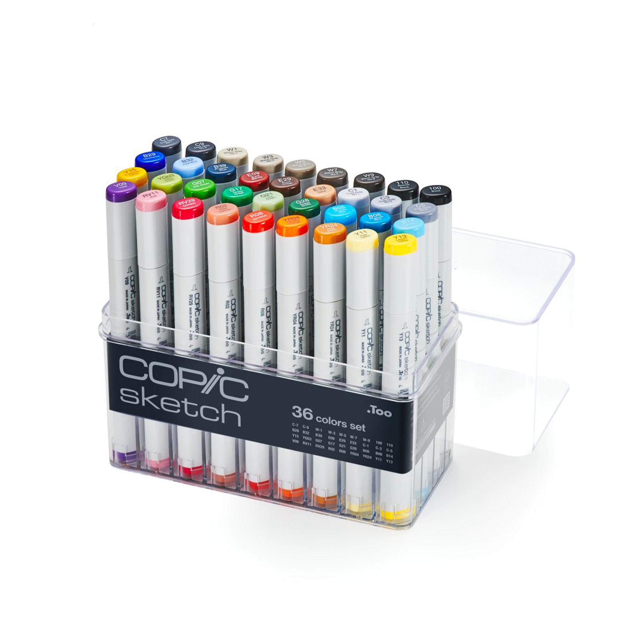 36-Piece Copic Sketch Marker Set - Essential Colors