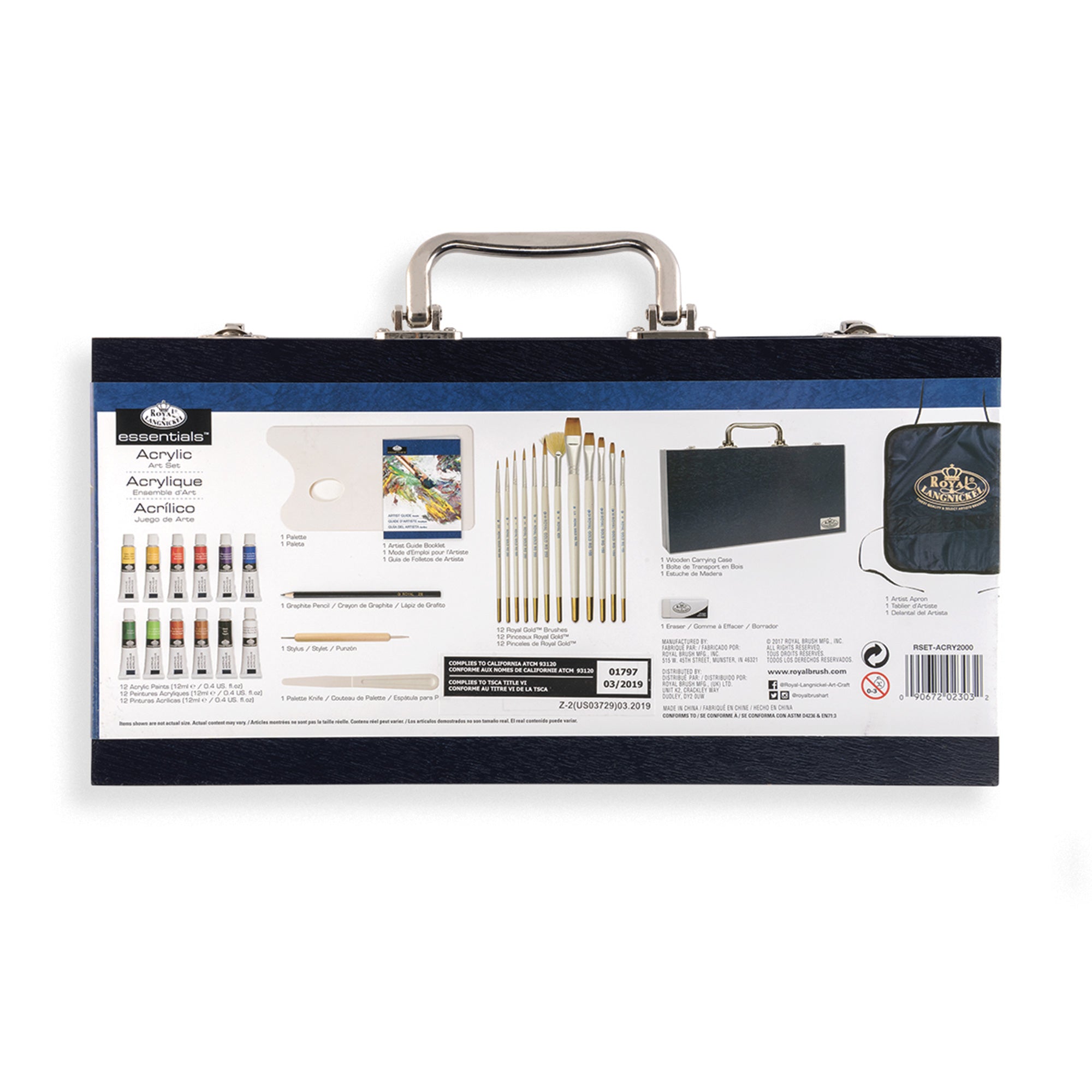 Artistic Acrylic Wooden Box Kit - 32 Pieces