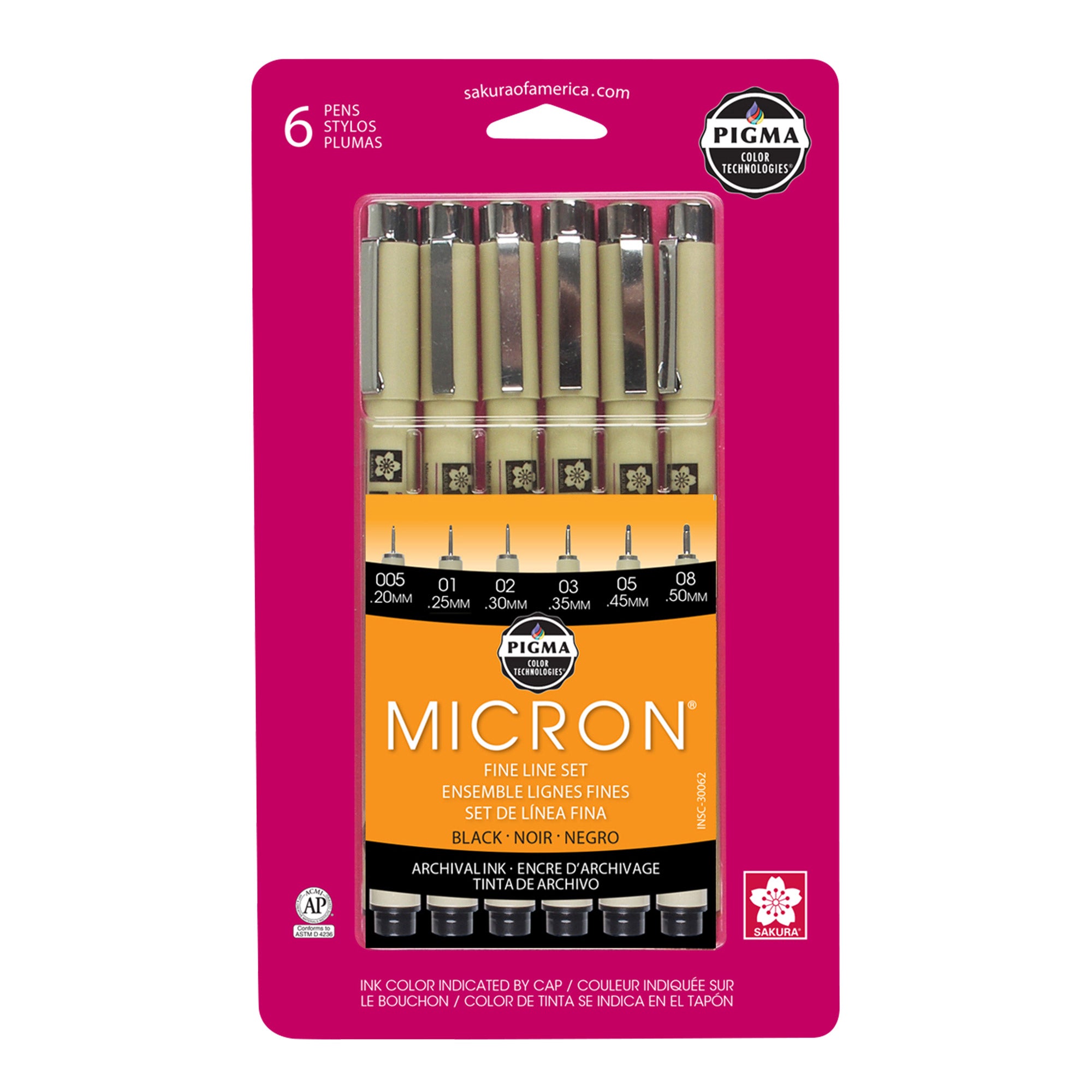 Pigma Micron 6-Pack Black Pens - Precision for Your Art!