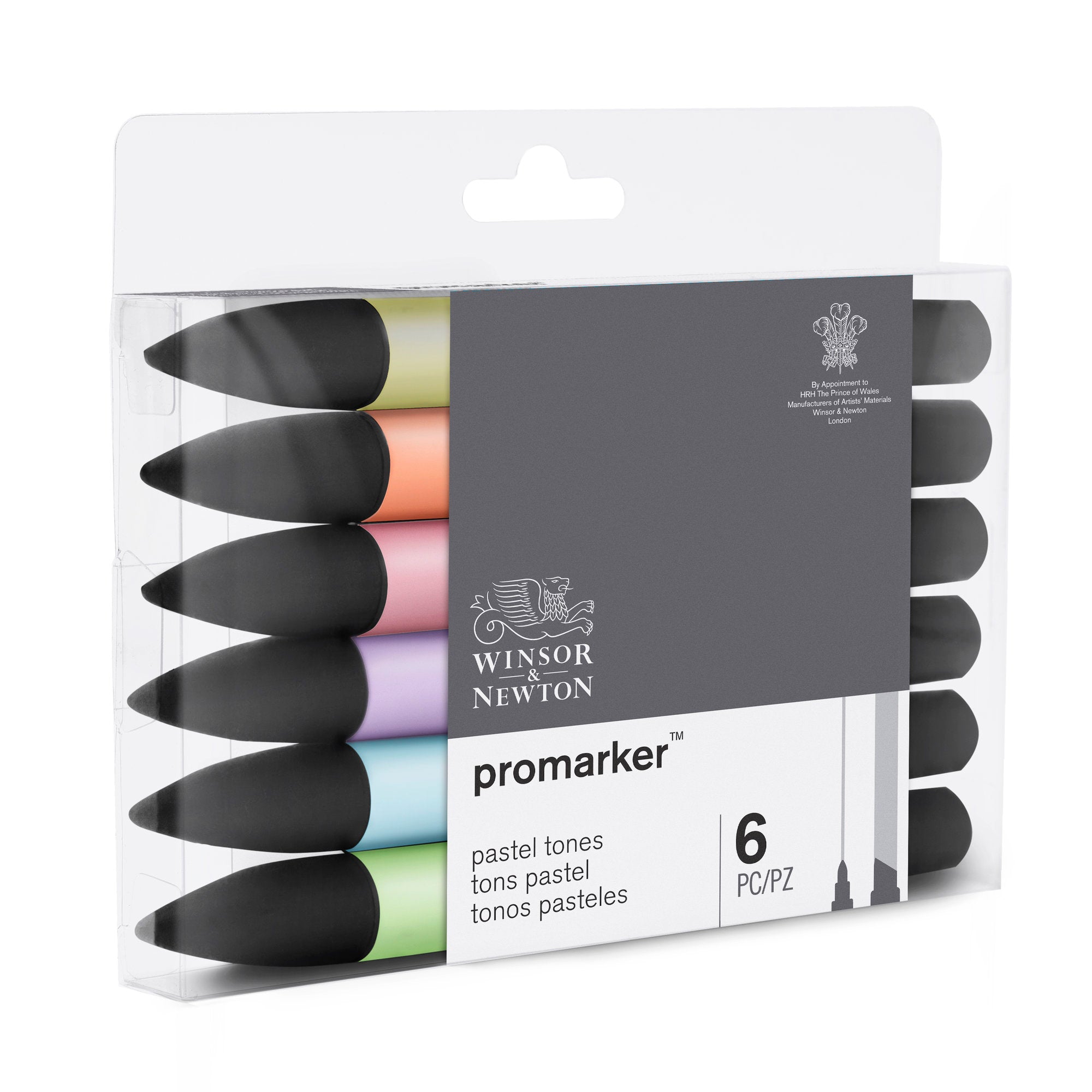 Enchanting 6-Piece Double-Tip Promarker Marker Set in Pastel Tones