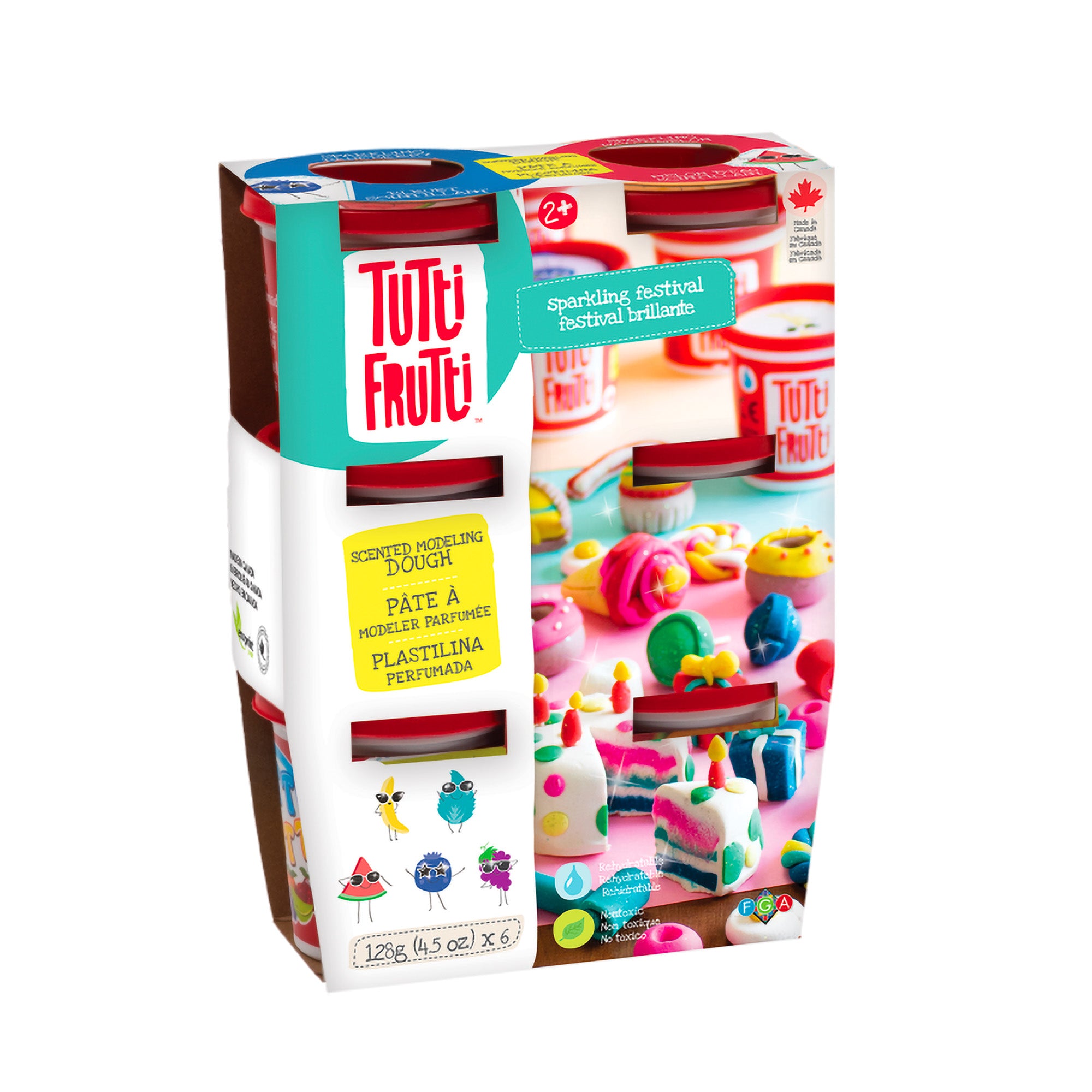 6-Pack Sparkling Festival Modelling Dough - Tutti Frutti