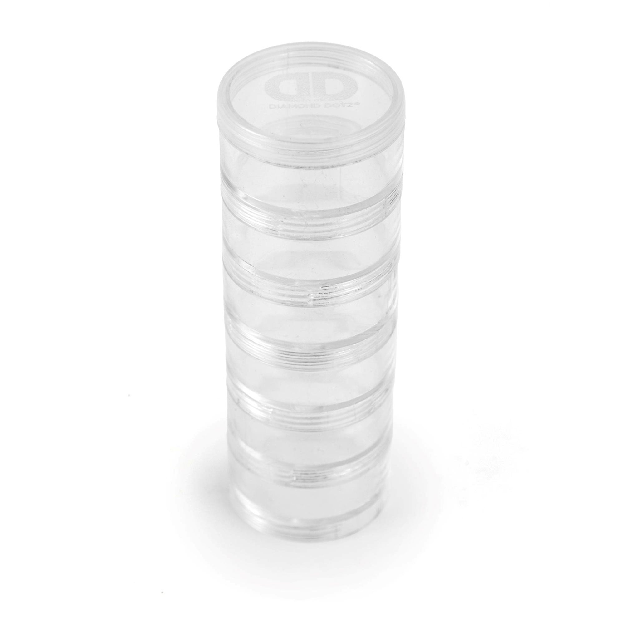 6-Pack Diamond Dotz Stackable Storage Cylinders - Keep Your Beads Organized!