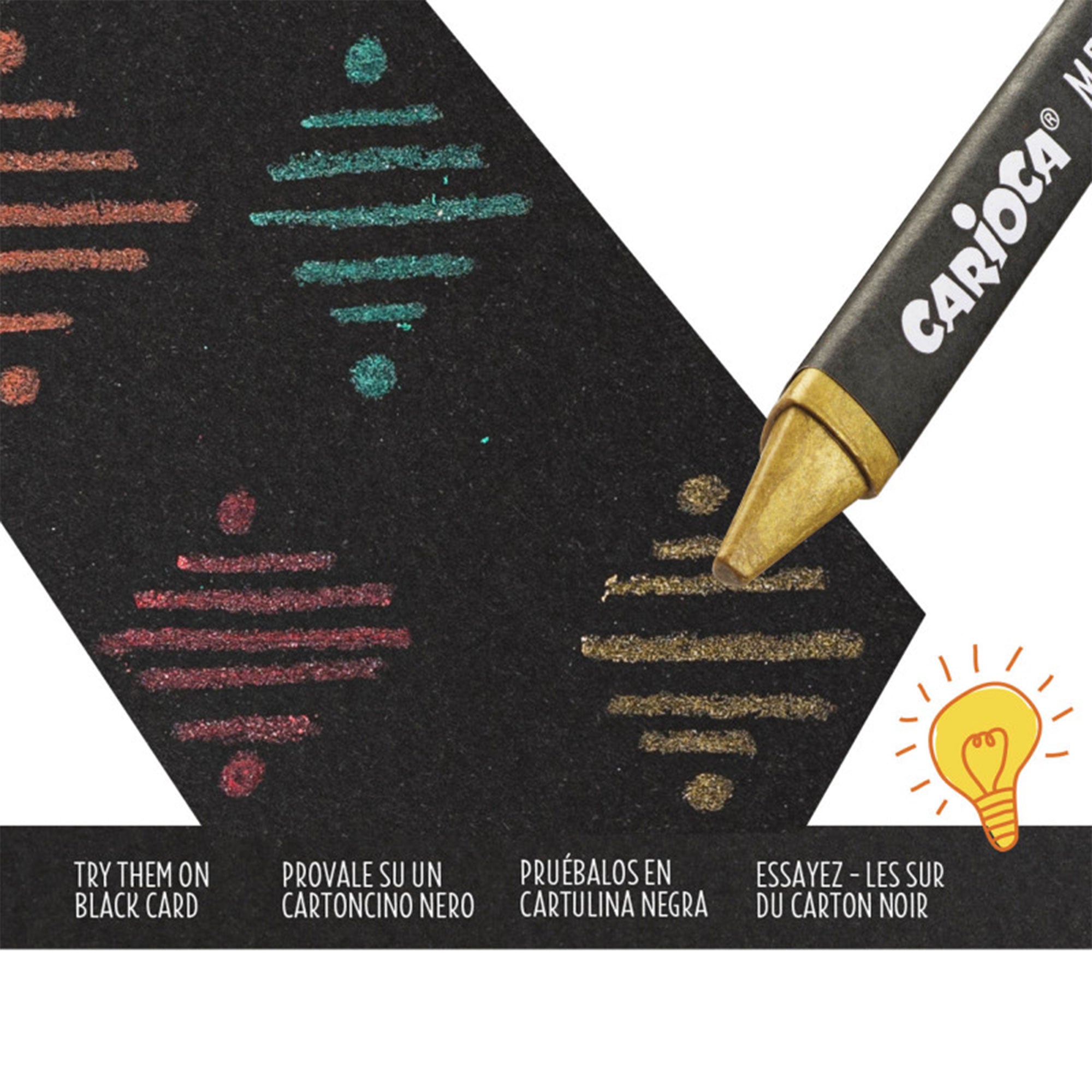 Gorgeous 8-Pack Metallic Wax Crayons