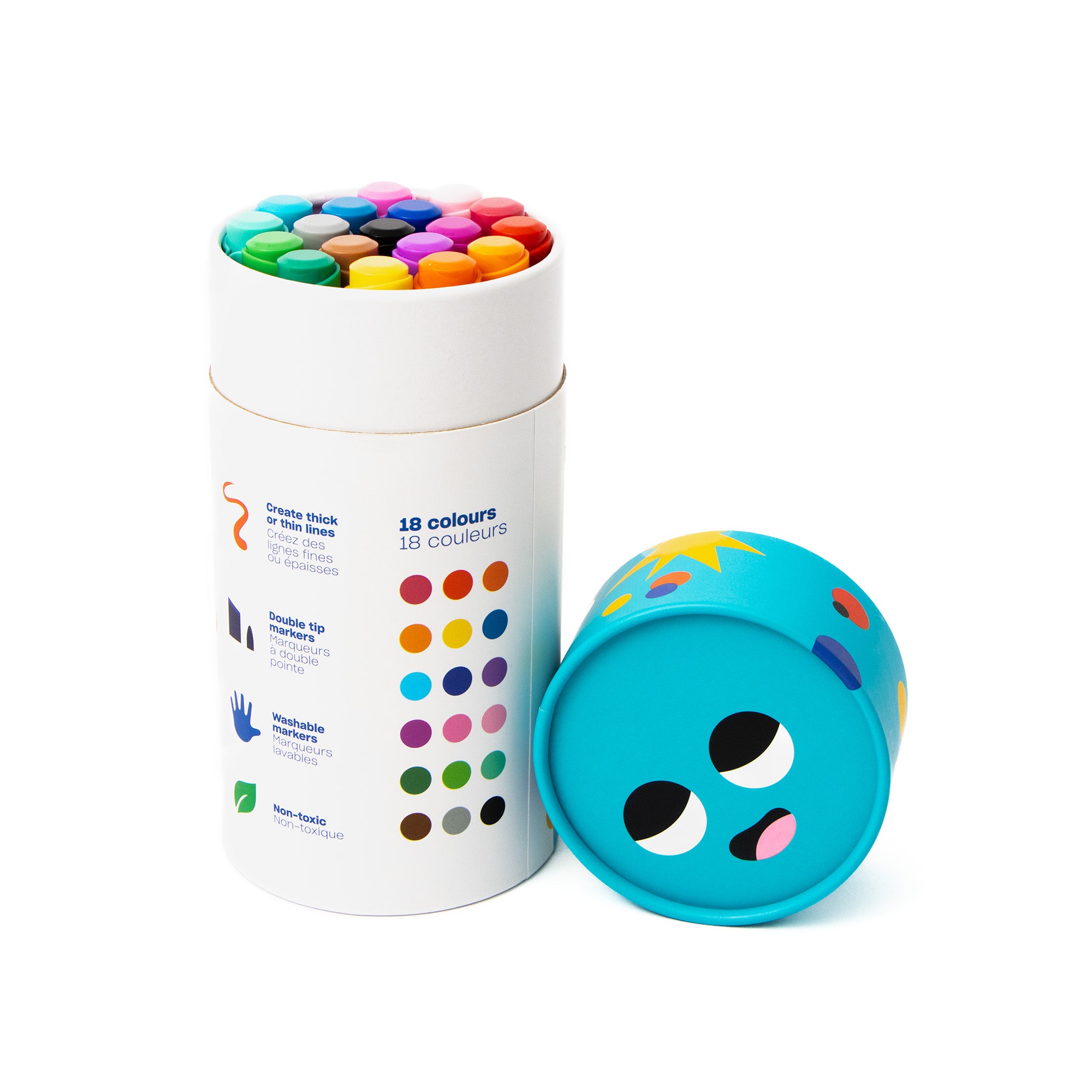 Amazing 18-Pack Duo Bambino Markers for Little Artists