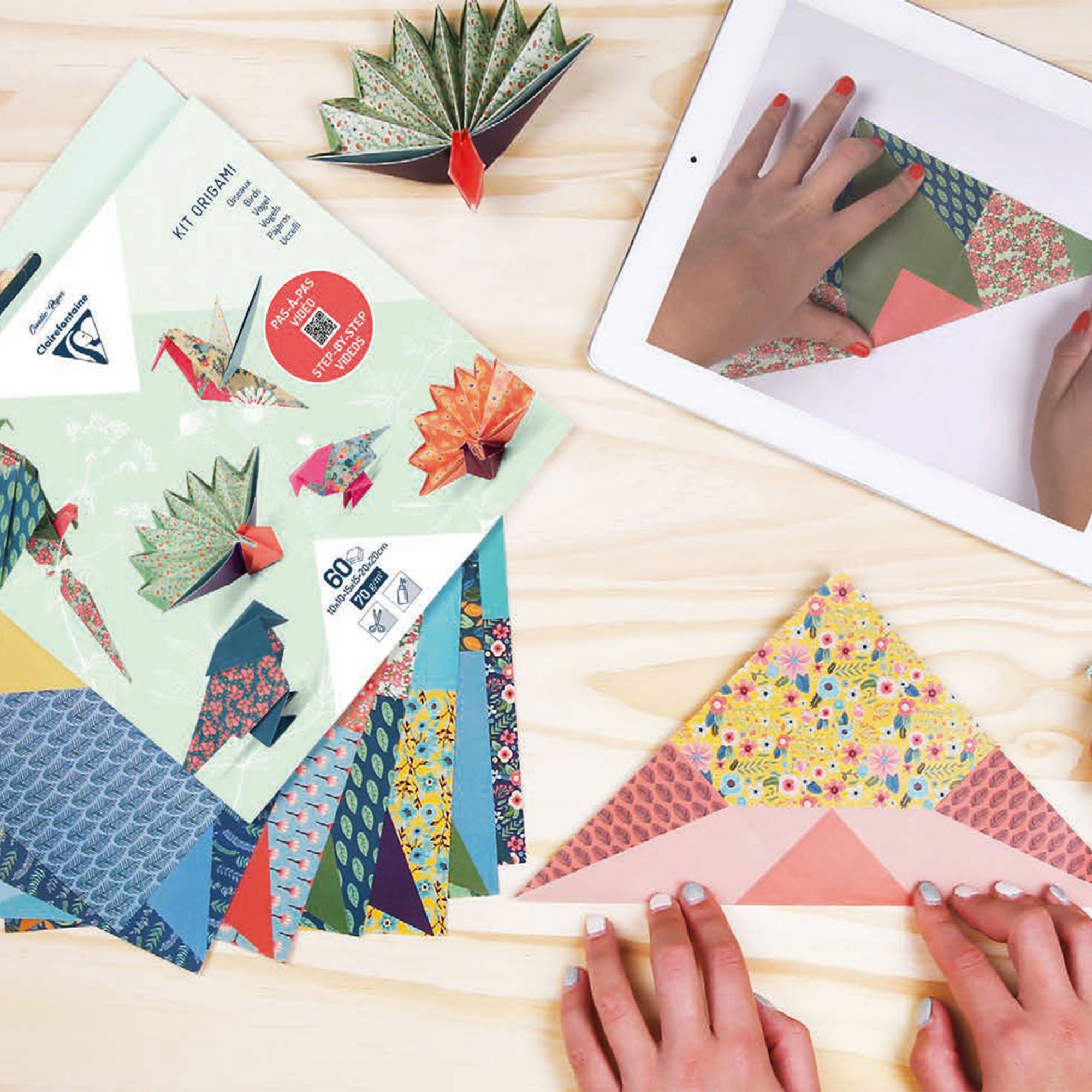 Enchanting 60-Sheet Origami Kit for Bird Creations