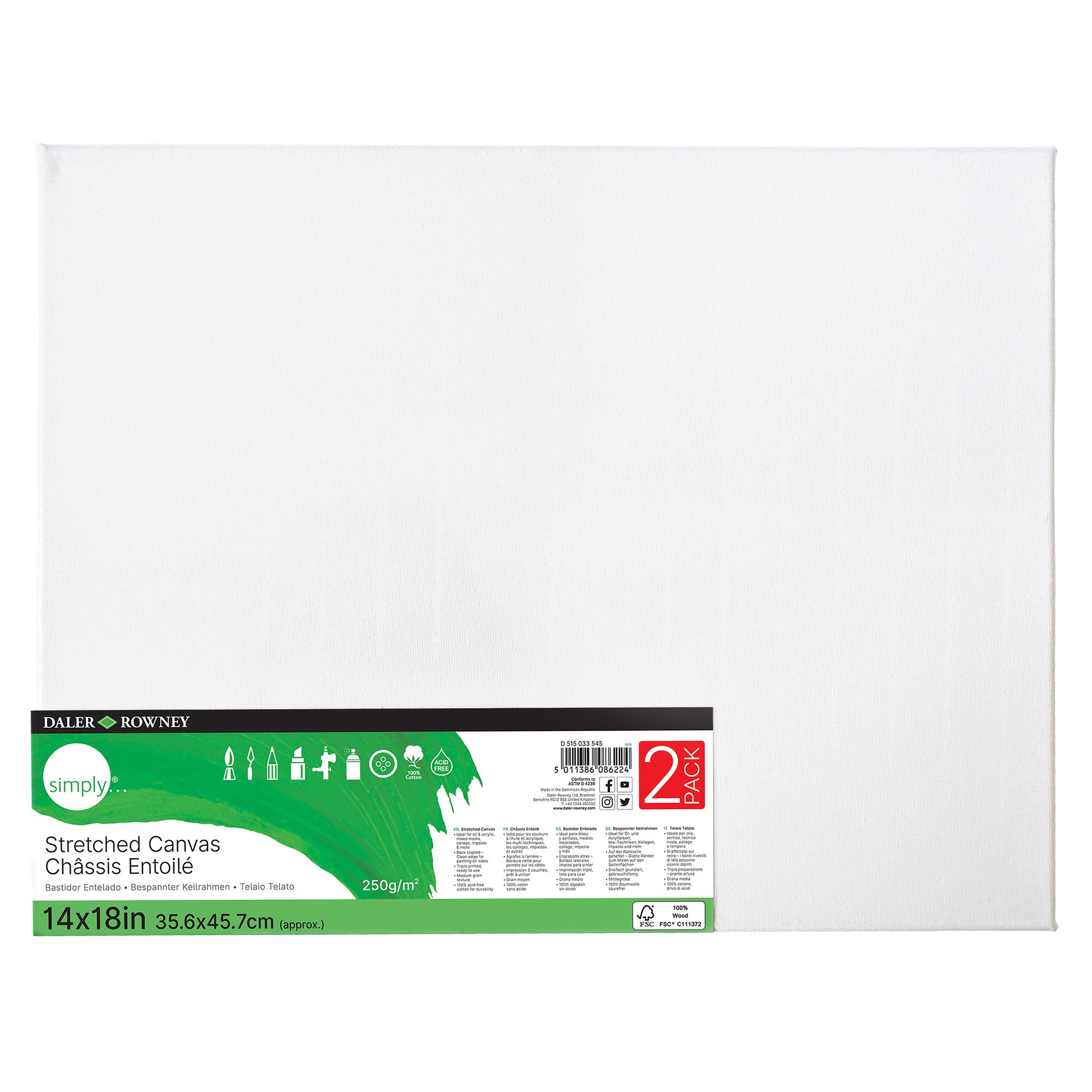 Grab This 2-Pack of Simply Canvases - 14 X 18 Inches!