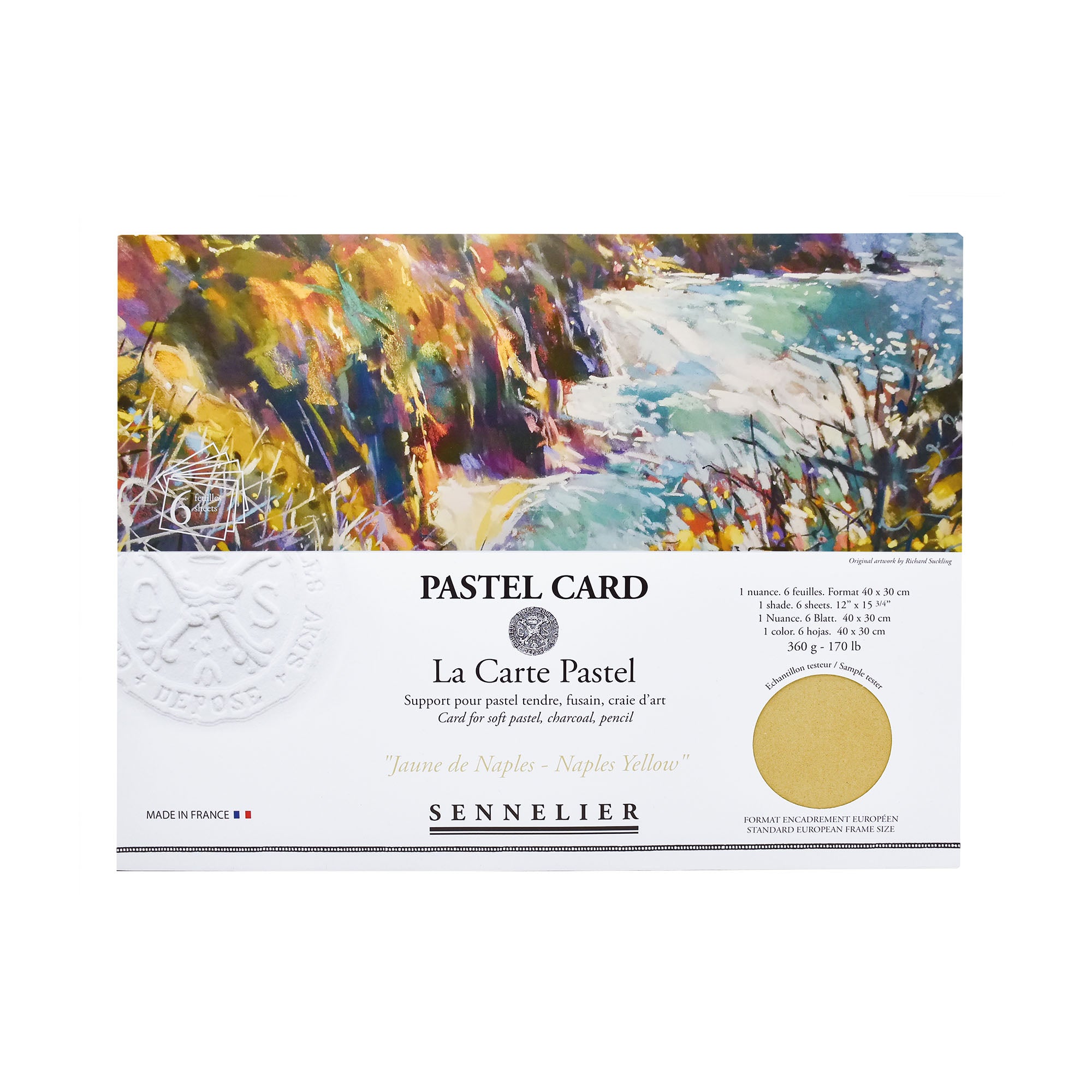 Stunning 6-Pack Pastel Cards in Naples Yellow