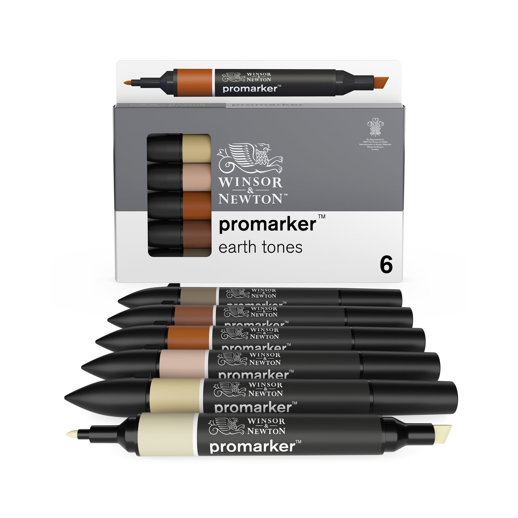 Unleash Your Creativity with 6-Piece Earth Tones Double-Tip Promarker Marker Set