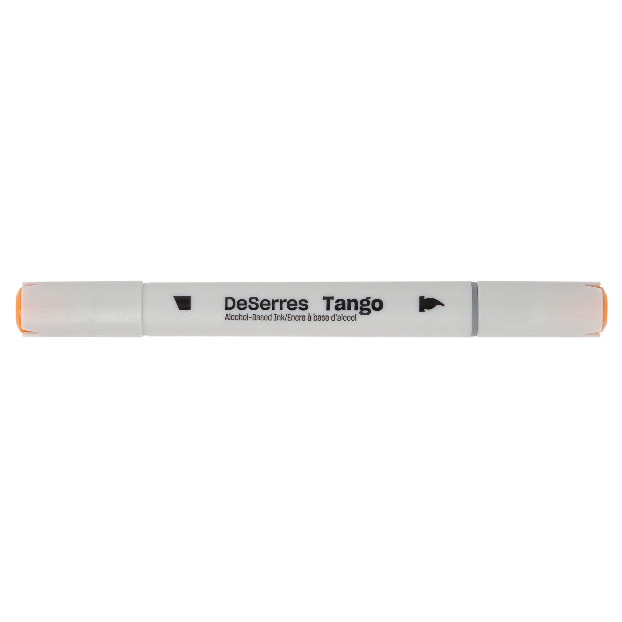 Tango Double-Tip Markers Set - 12 Pack of Assorted Colors with Chisel and Brush Tips