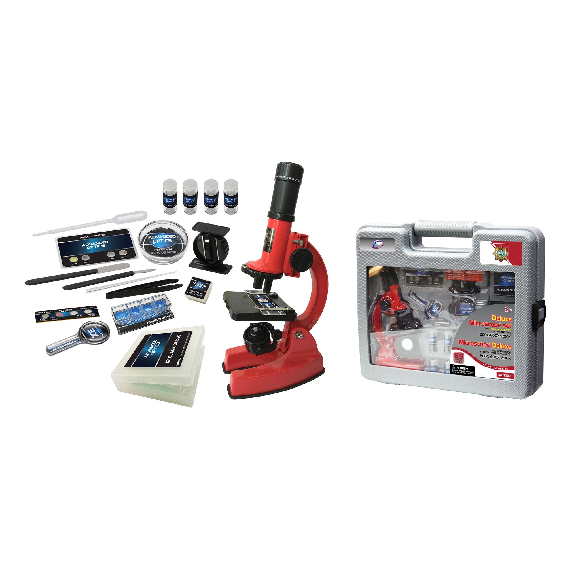 69-Piece Super Deluxe Microscope Set for Young Scientists