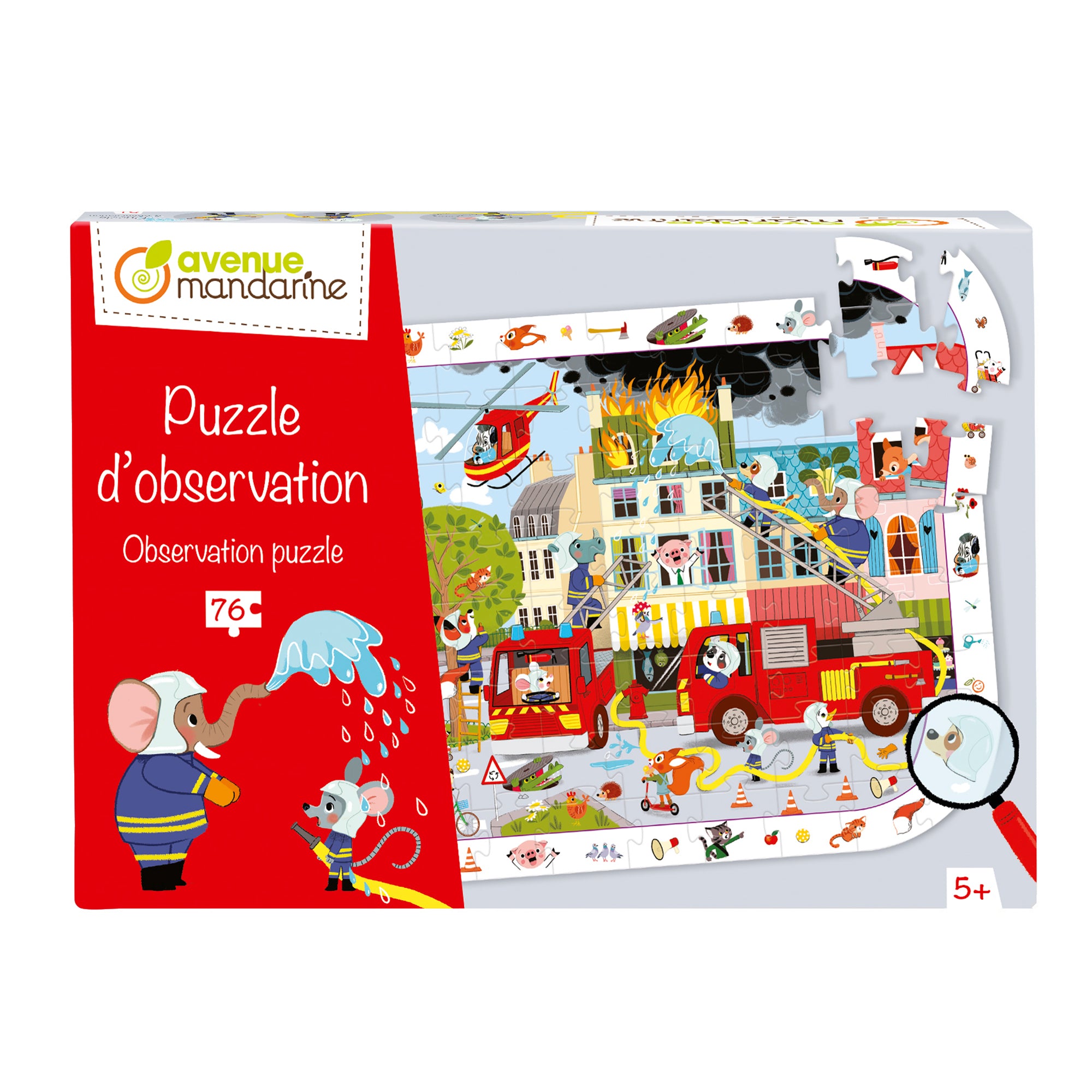 76-Piece Firefighters Observation Puzzle - Engaging Fun for Kids!