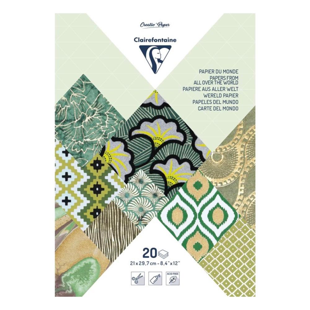 Stunning A4 Green Artisanal Paper Pad
