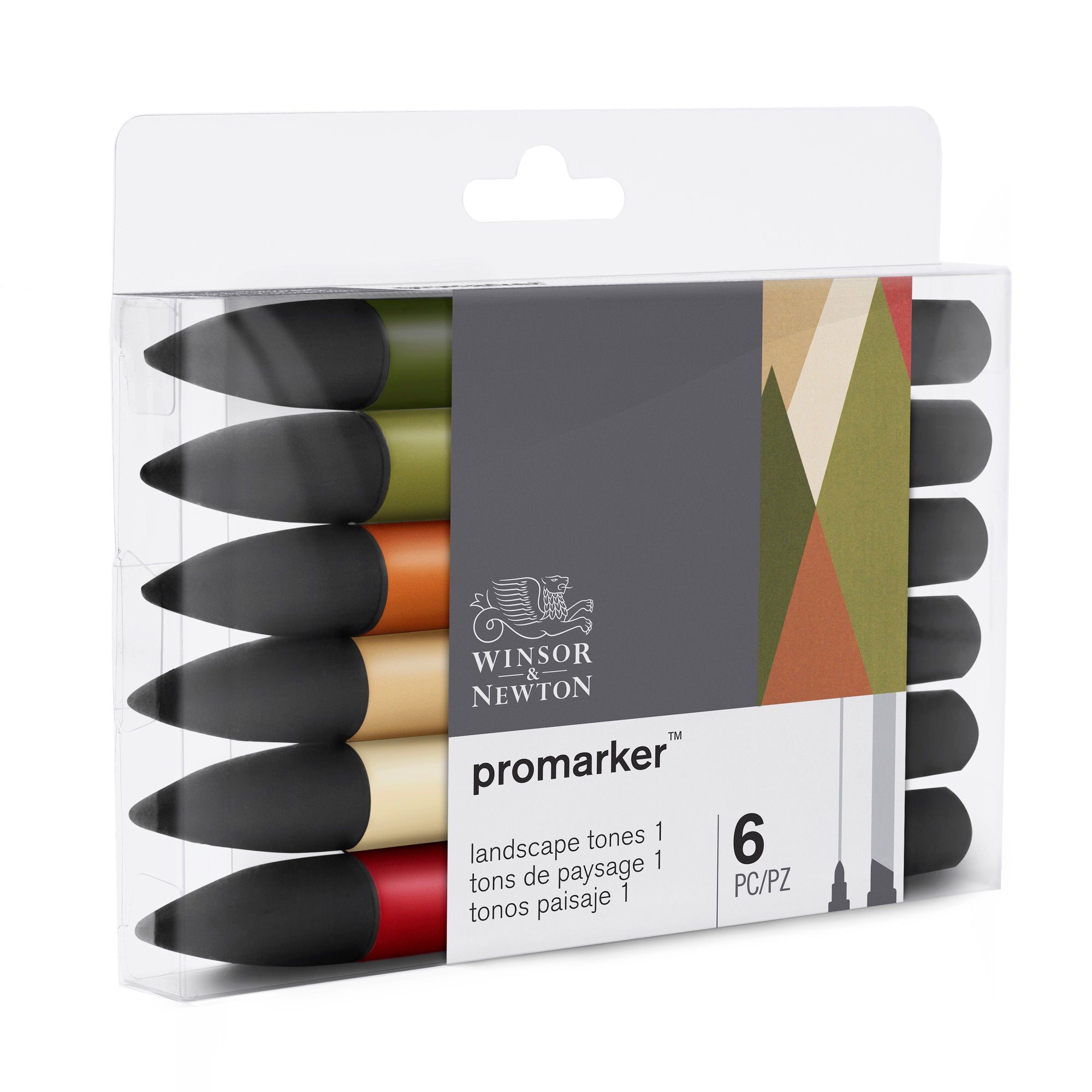 Stunning 6-Piece Double-Tip Promarker Marker Set - Landscape Tones