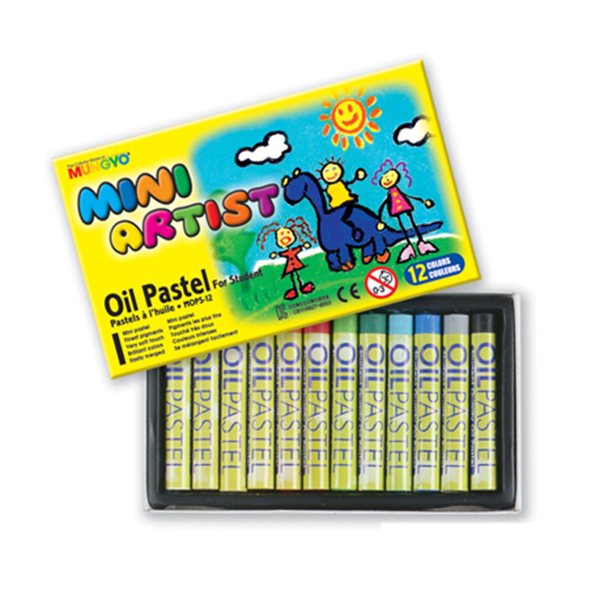 Mungyo 12-Pack Mini Artist Oil Pastels - Ideal for Young Artists!