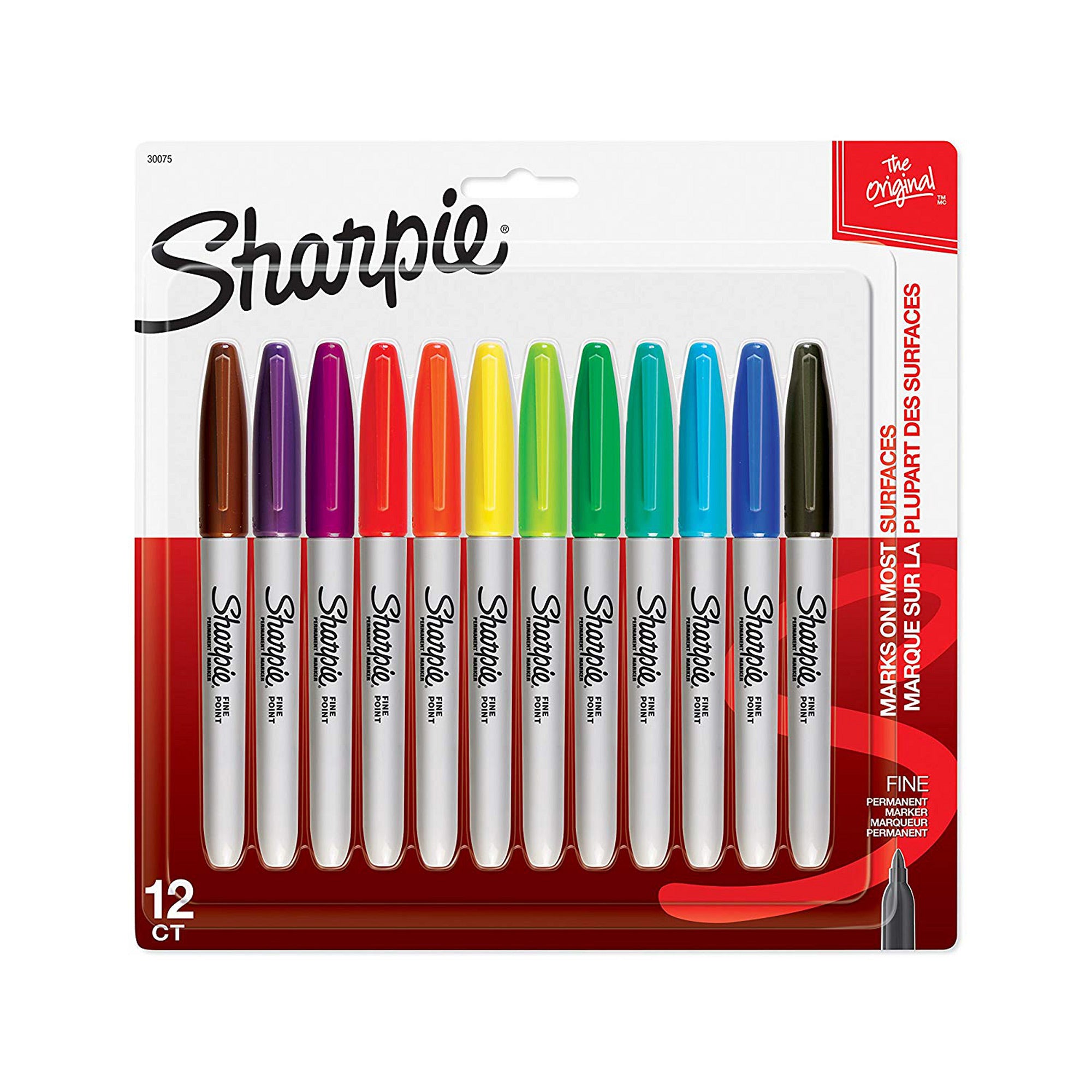 12-Pack Sharpie Permanent Markers - Fine Tip, Assorted Colors - Unleash Your Creativity!