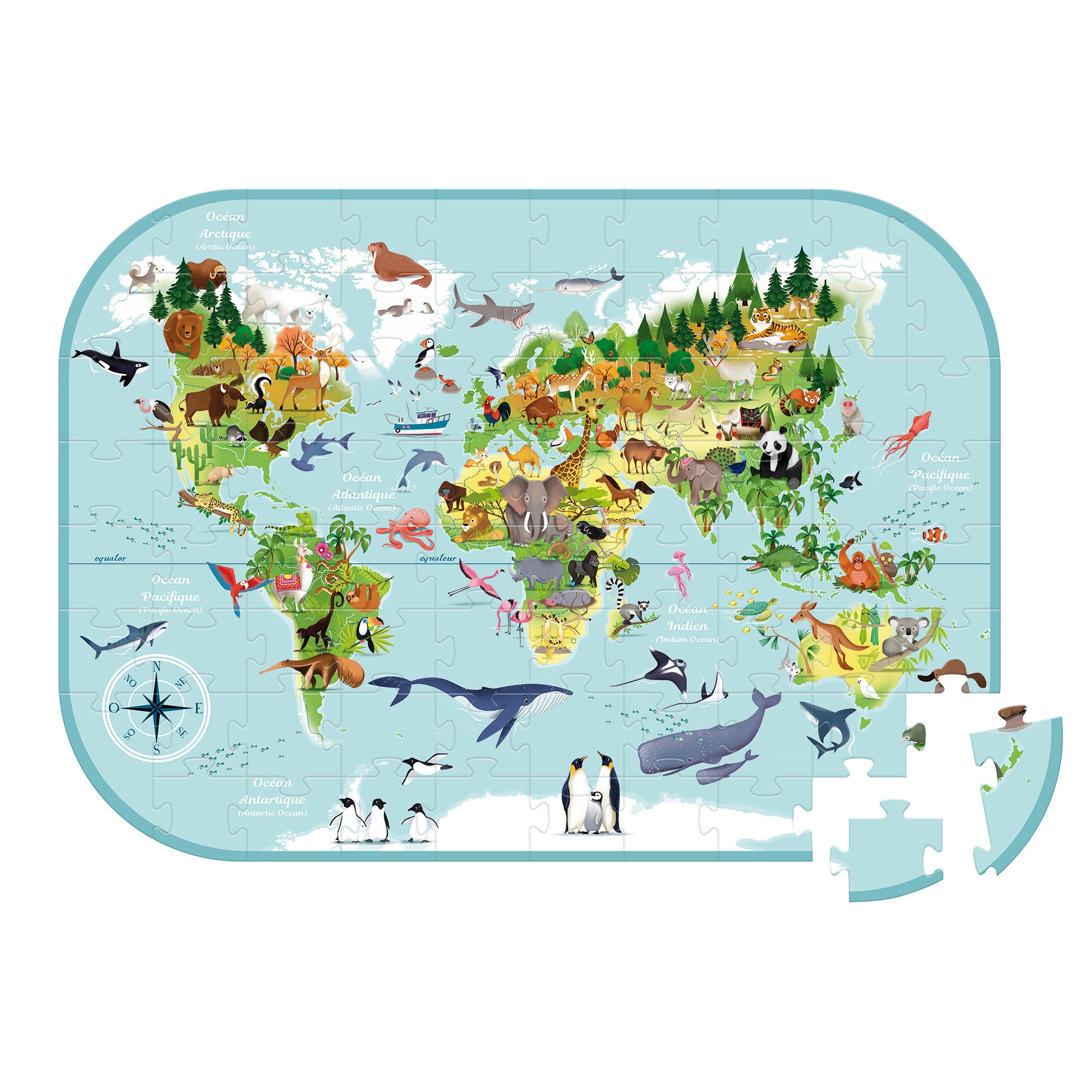 Delightful 76-Piece Planisphere Puzzle for Kids