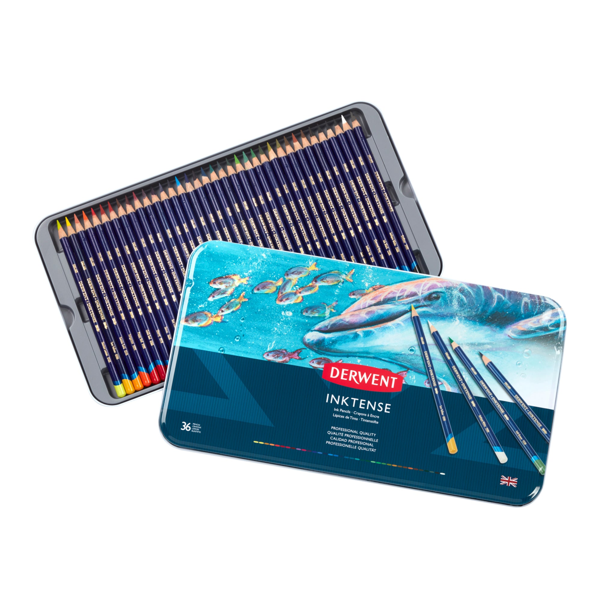 Unleash Your Creativity with 36-Piece Derwent Inktense Water-Soluble Pencil Set
