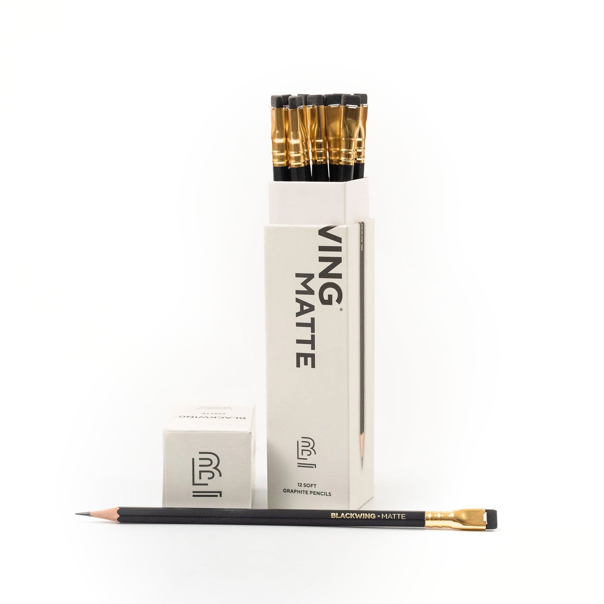 Blackwing Matte 12-Pack Soft Graphite Pencils - Irresistible Matte Finish!