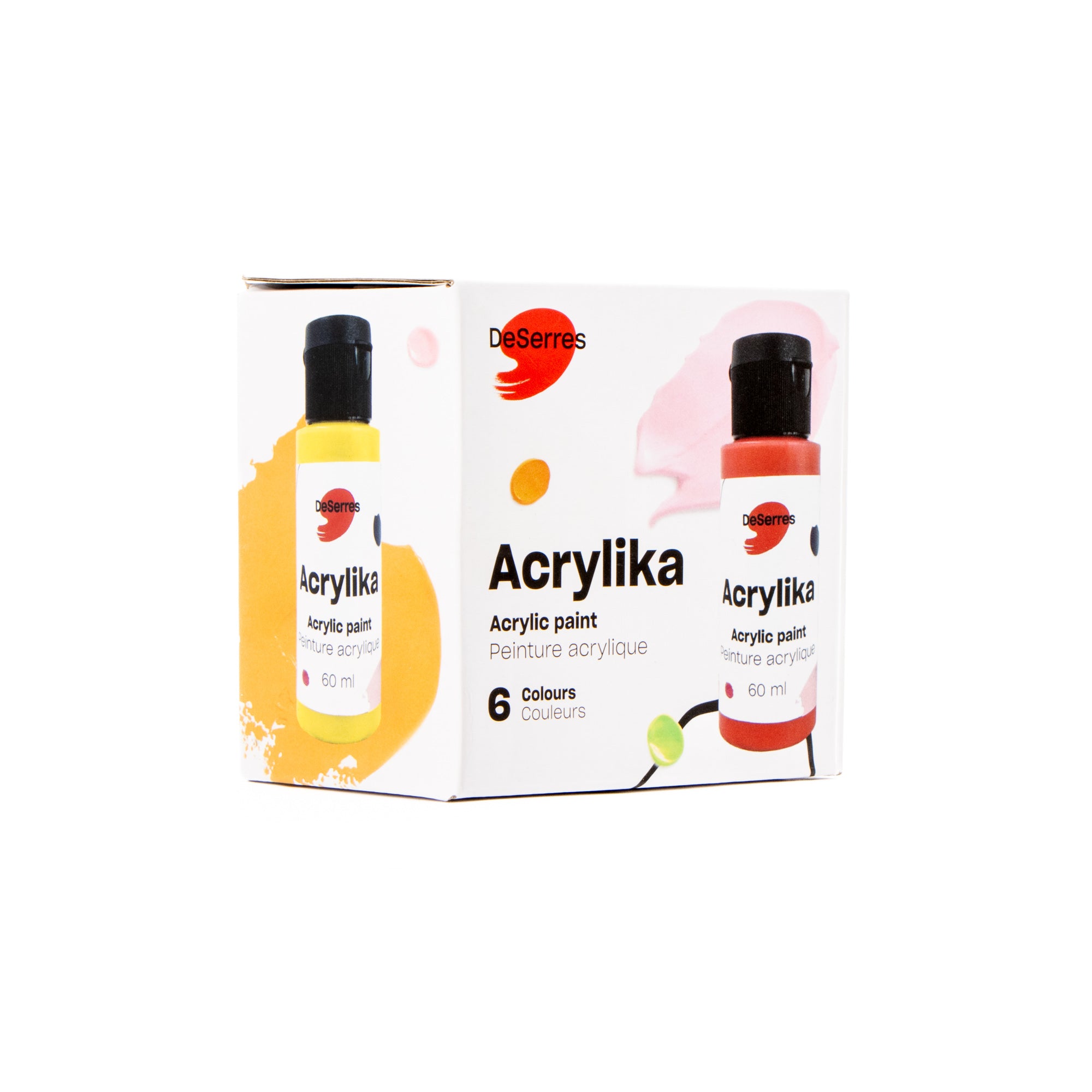 Amazing Acrylika Paint Kit - 6 Bottles of 60 ml Each