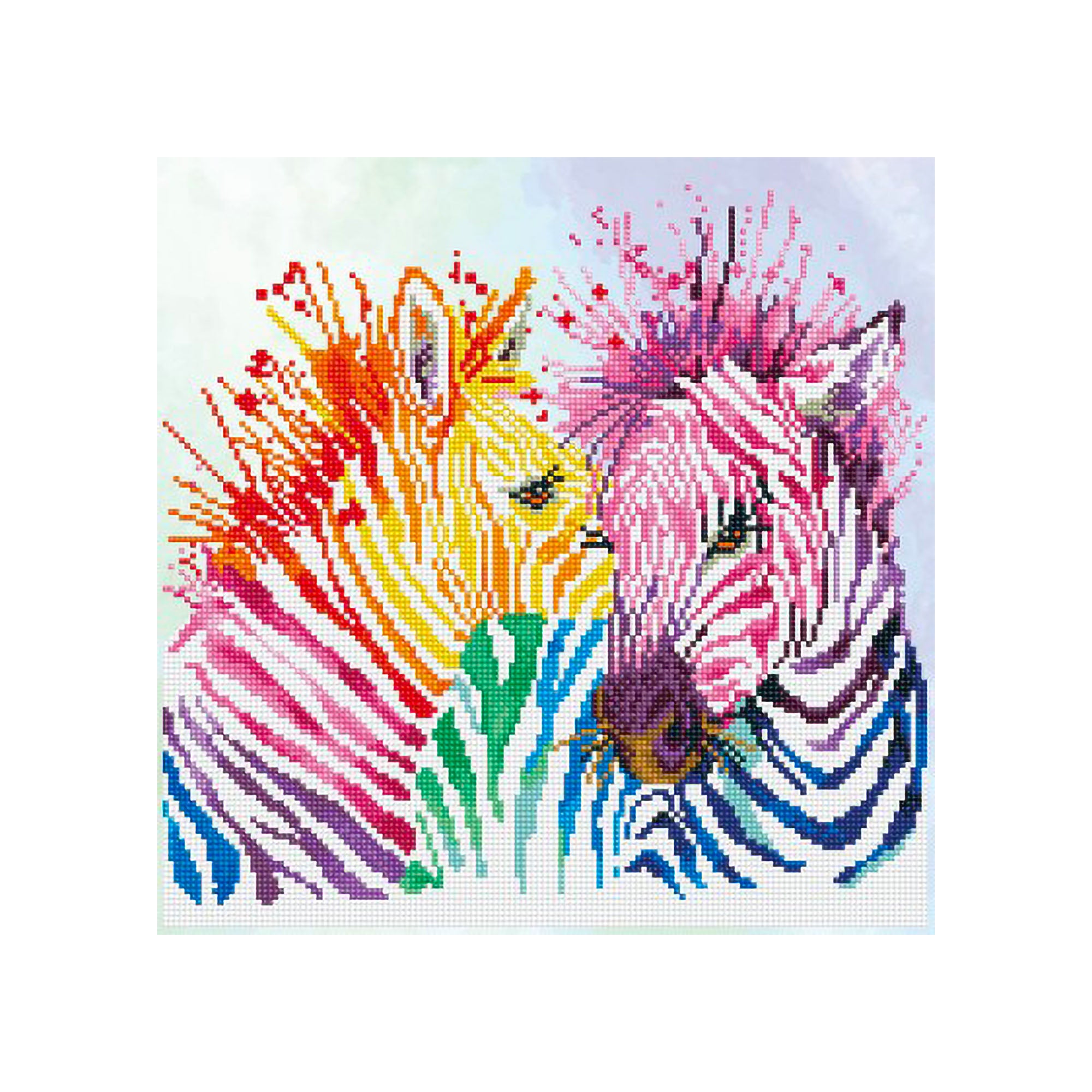 Diamond Dotz Kit - Enchanting Rainbow Zebras