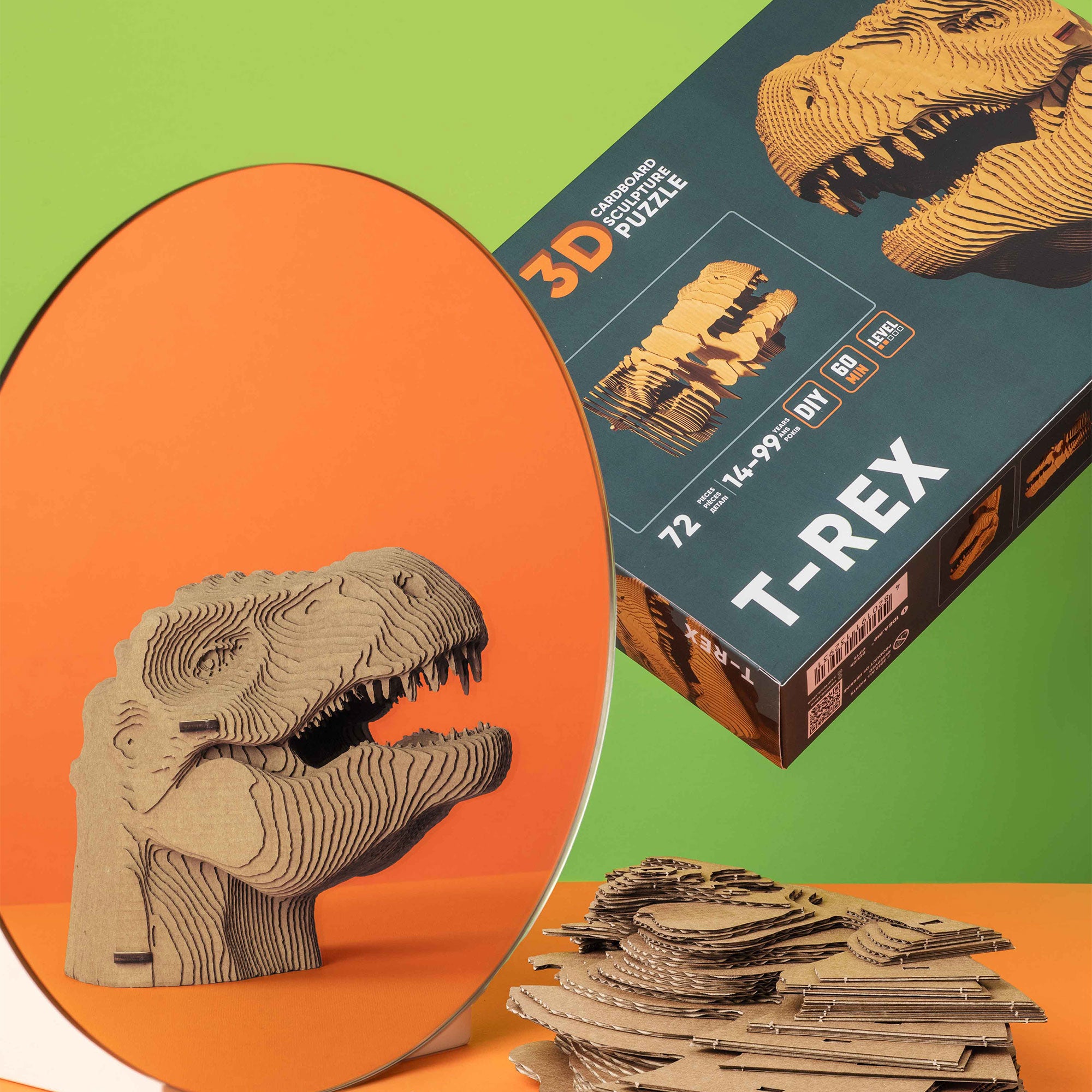 Thrilling 3D Cardboard T-Rex Puzzle