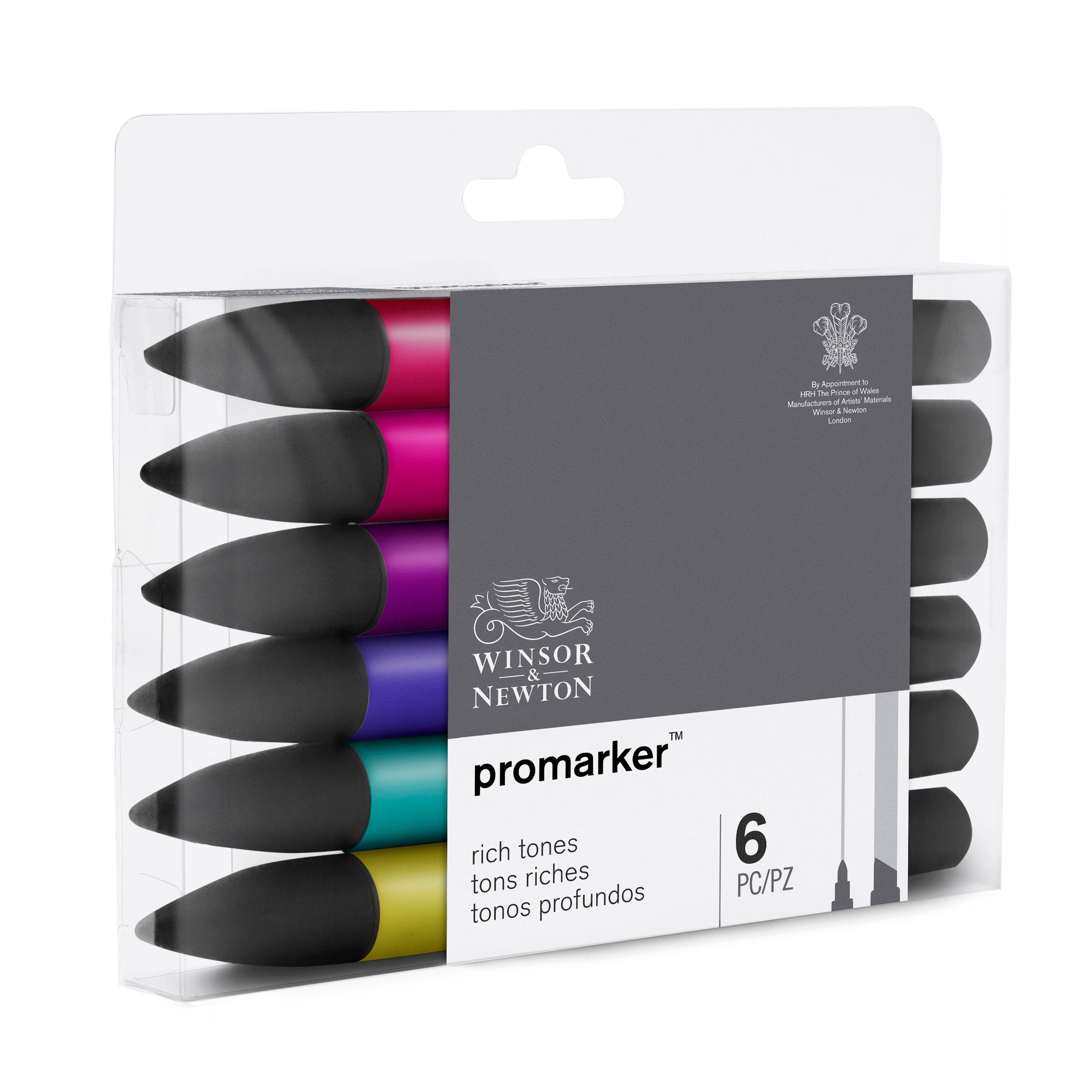 6-Piece Double-Tip Promarker Marker Set - Stunning Rich Tones